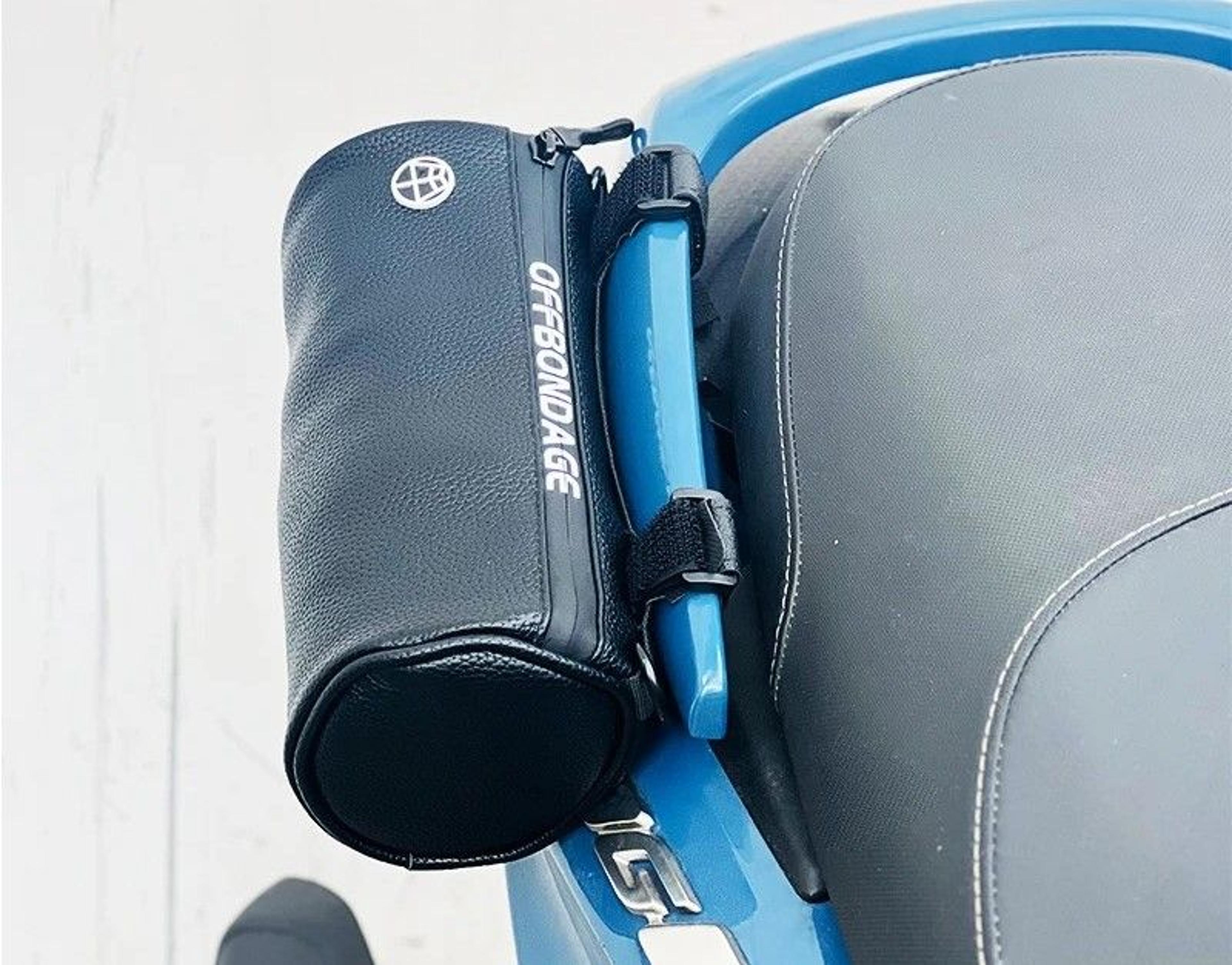 large waterproof motorcycle handlebar bag shoulder and front bag