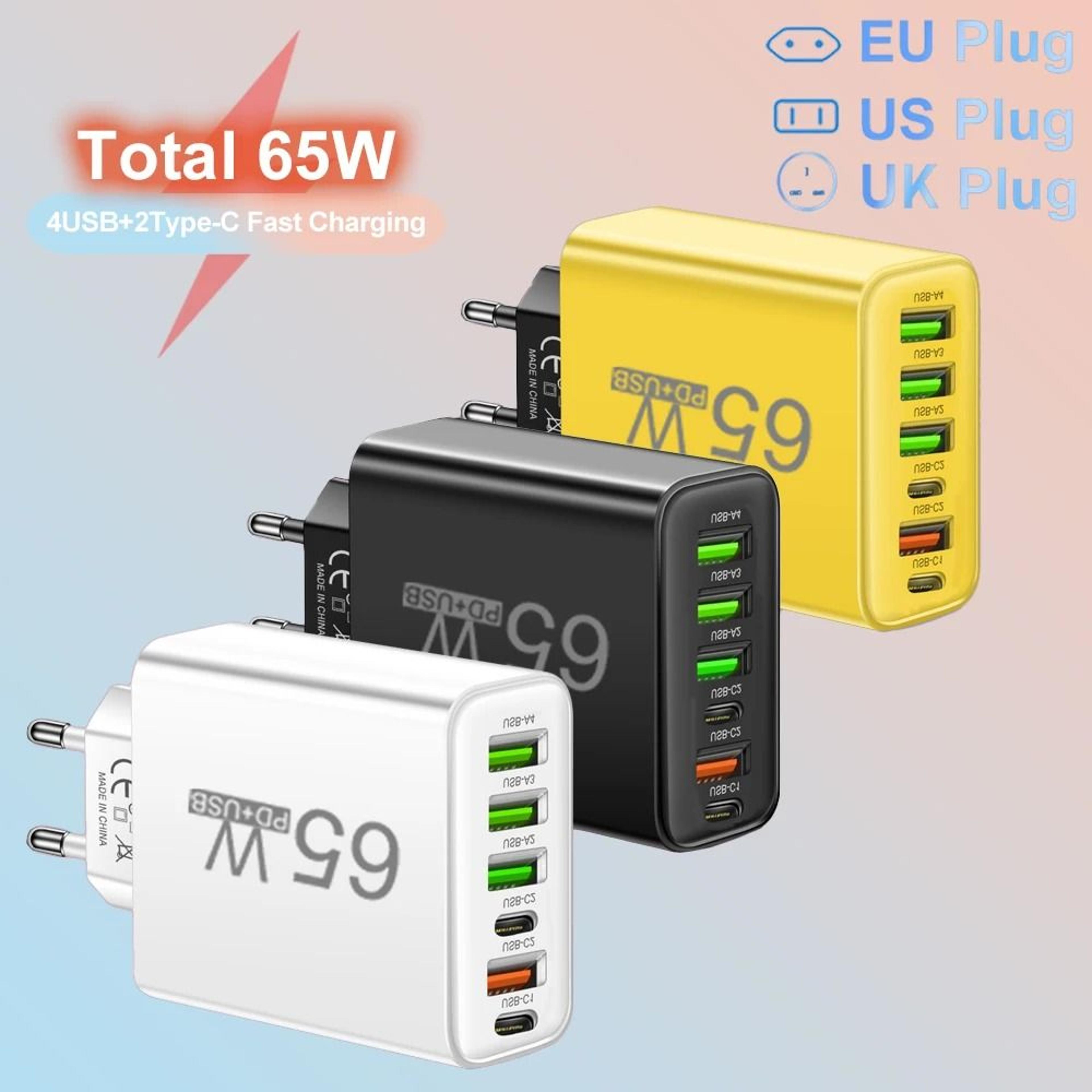 high-power 65w universal usb mobile phone fast charger