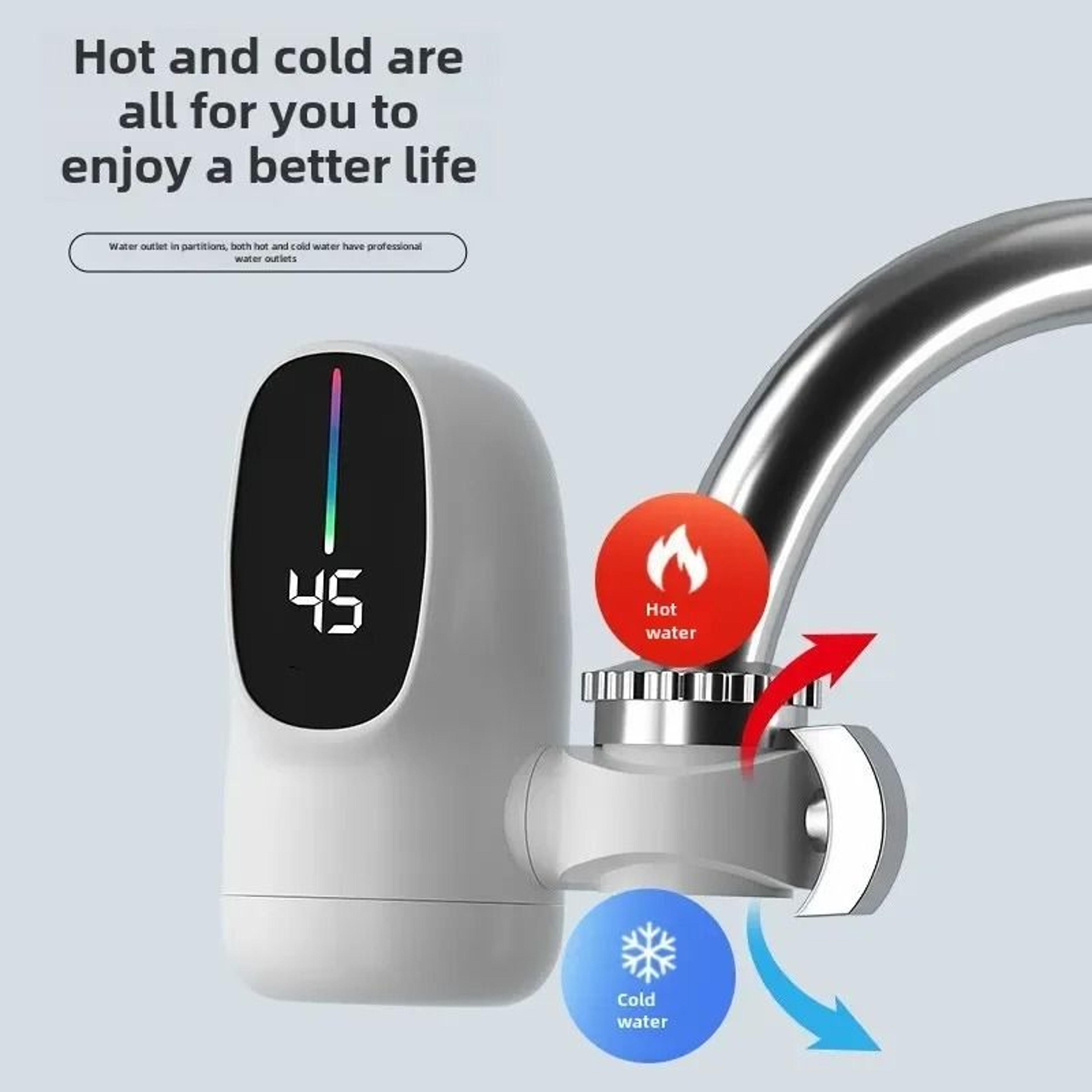 instant electric hot water faucet with temperature display