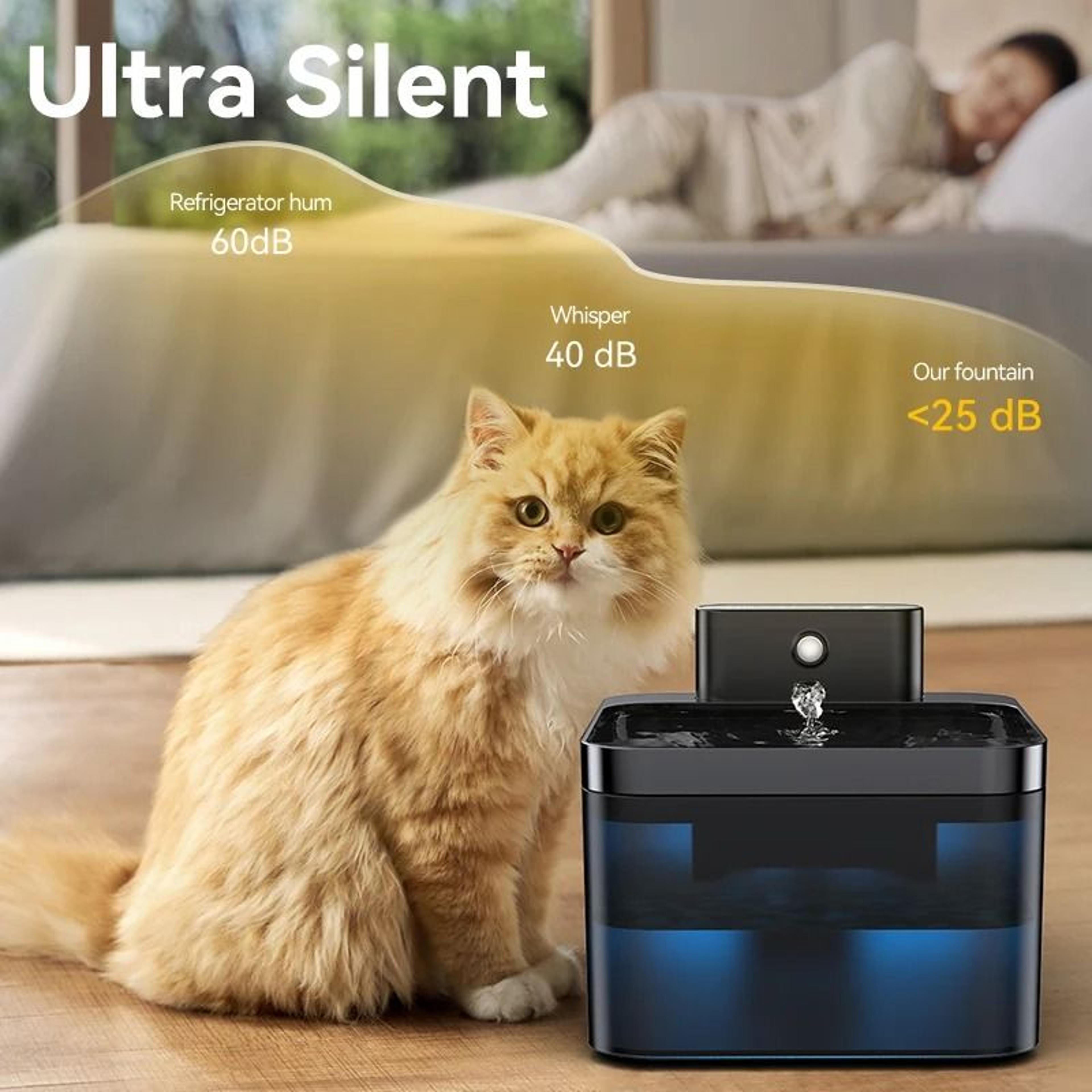 smart wireless pet water fountain 2 .2 l premium filtered dispenser