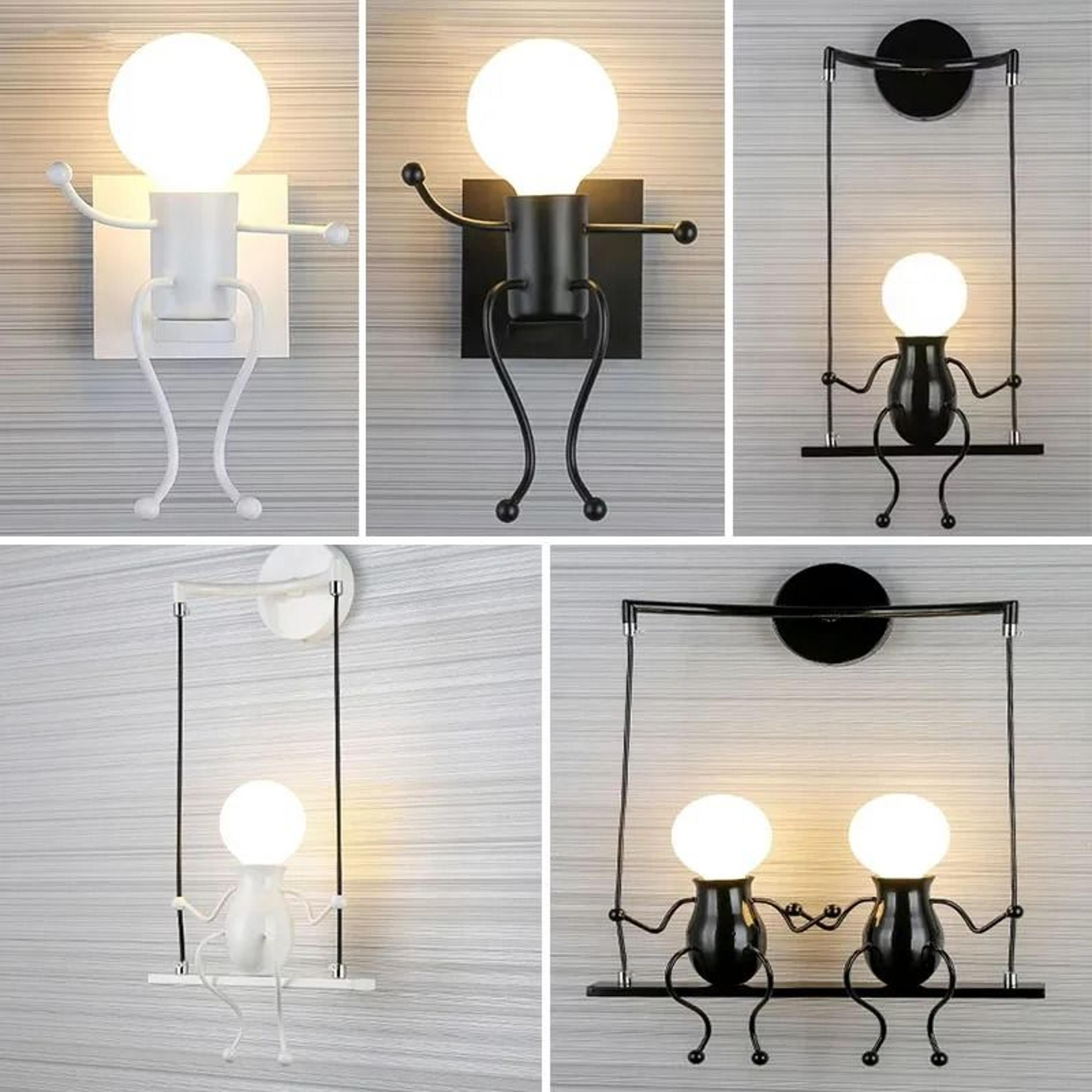 creative little man wall lamp
