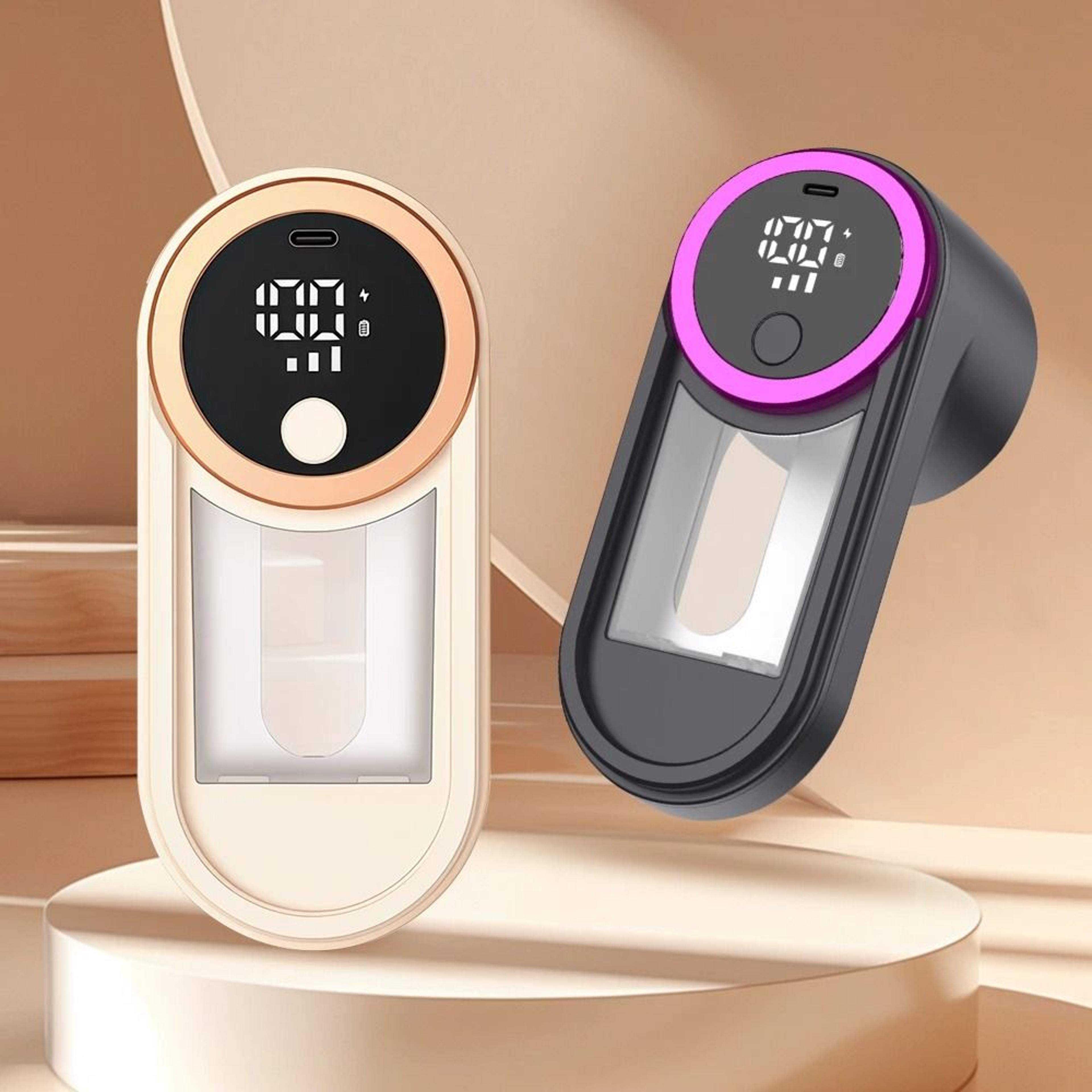 rechargeable fabric lint remover with led display and adjustable speeds