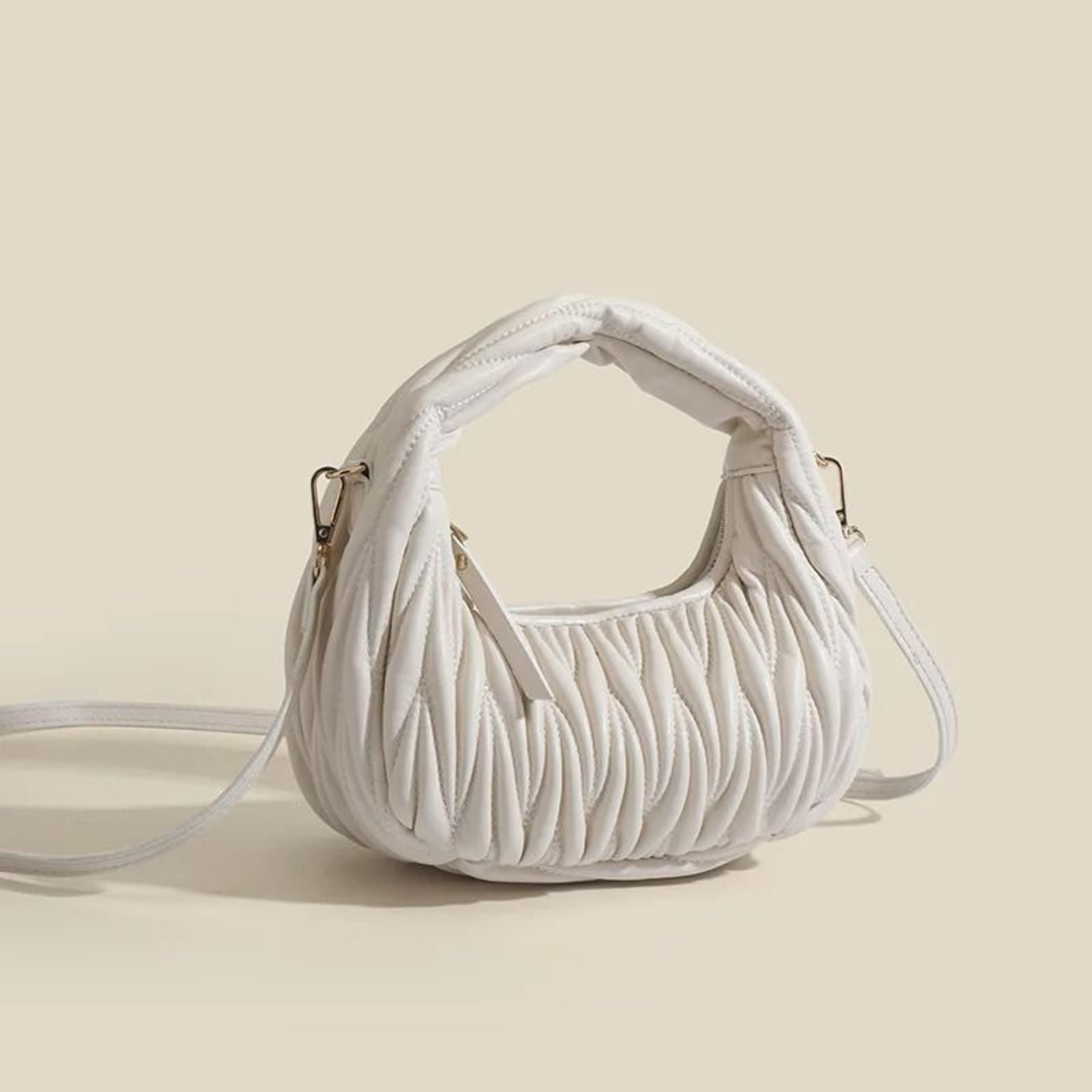 korean style embroidered handbag with small pouch
