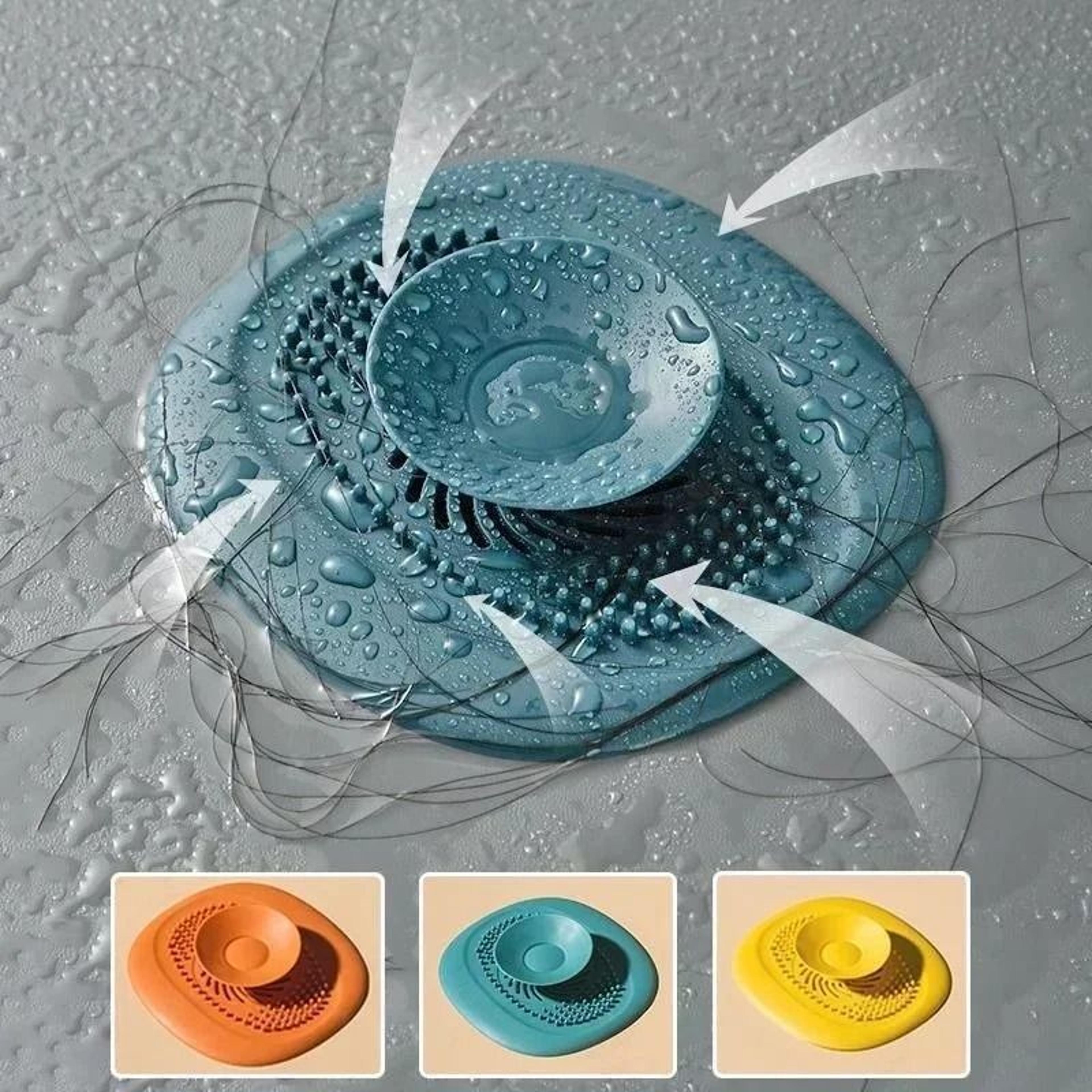 multipurpose drain cover plug and hair catcher for kitchen and bathroom