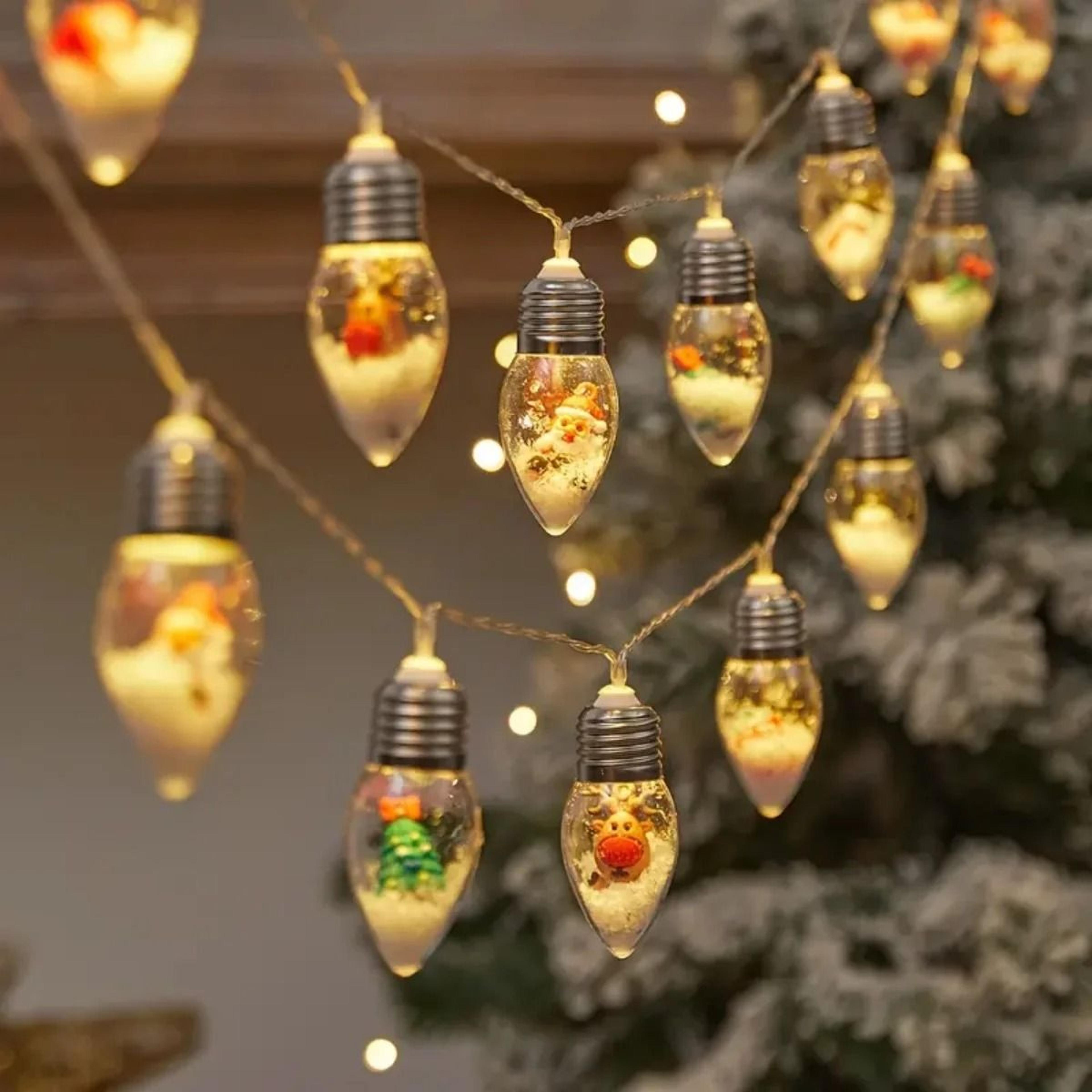 snowball led string lights for christmas decor