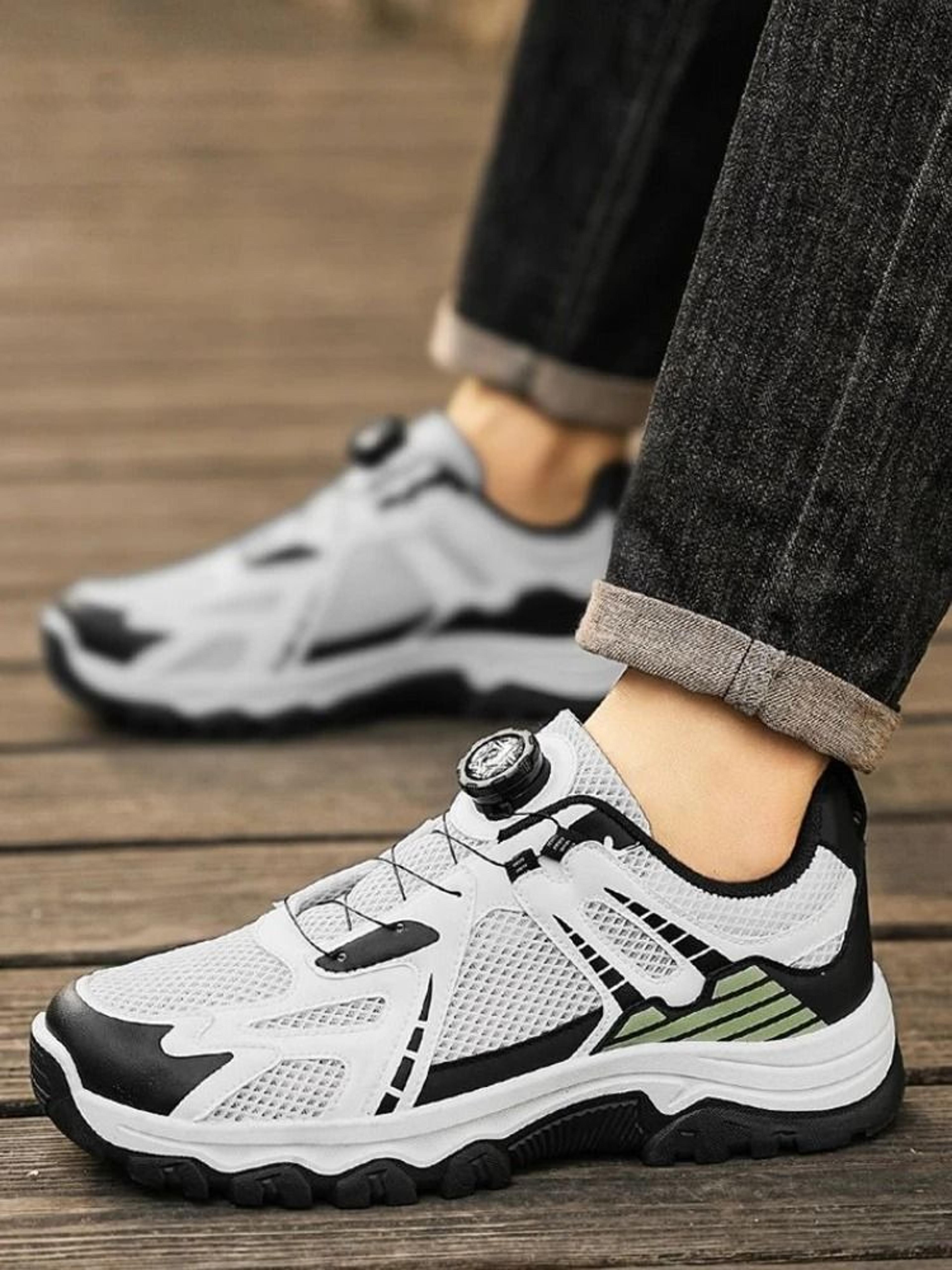 mens hollow breathable mesh platform casual sneaker outdoor walking sport shoe