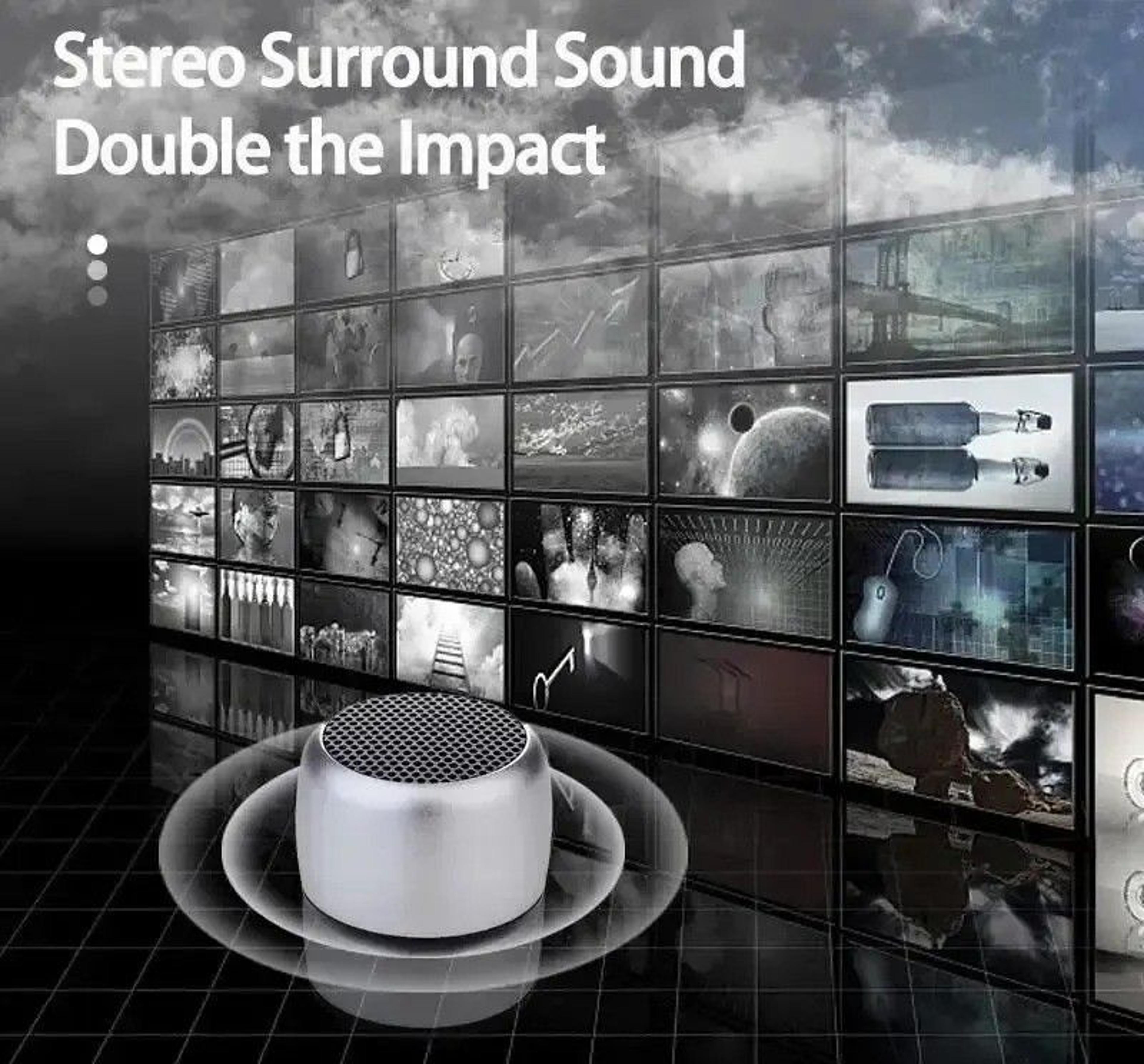 mini portable bluetooth speaker with subwoofer sound and microphone input