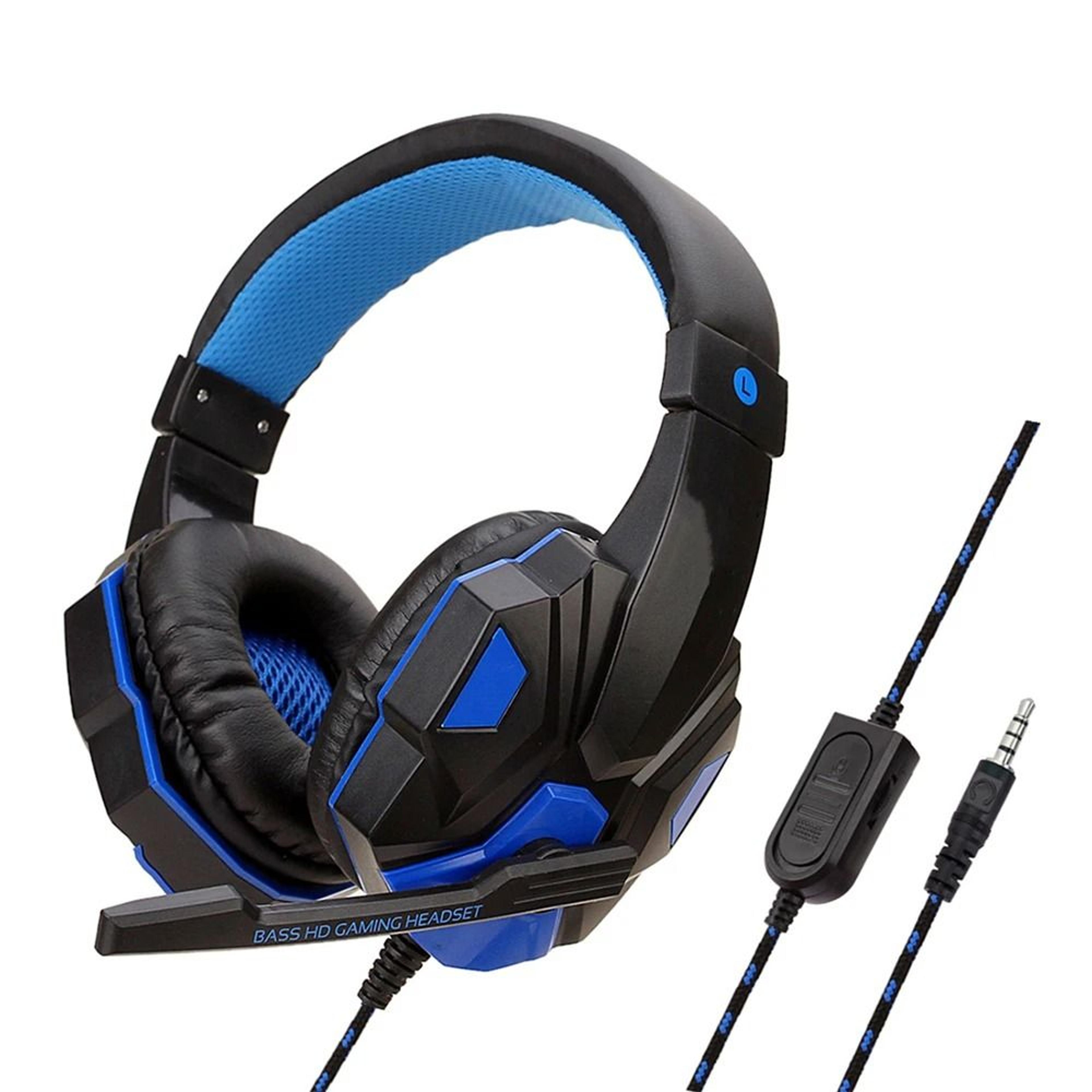 wired gaming headset with adjustable microphone and stereo bass sound
