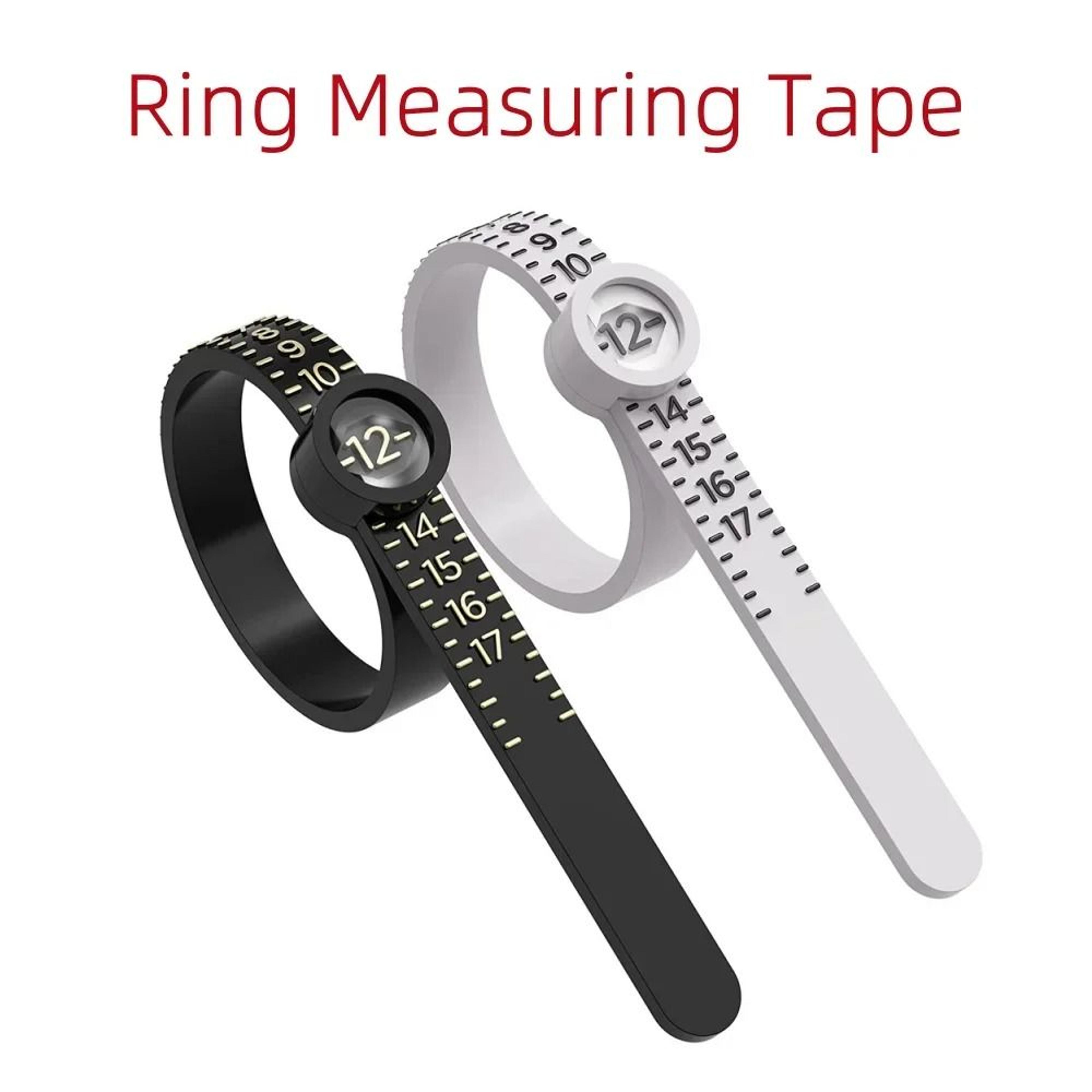 adjustable ring measuring tool with magnifier