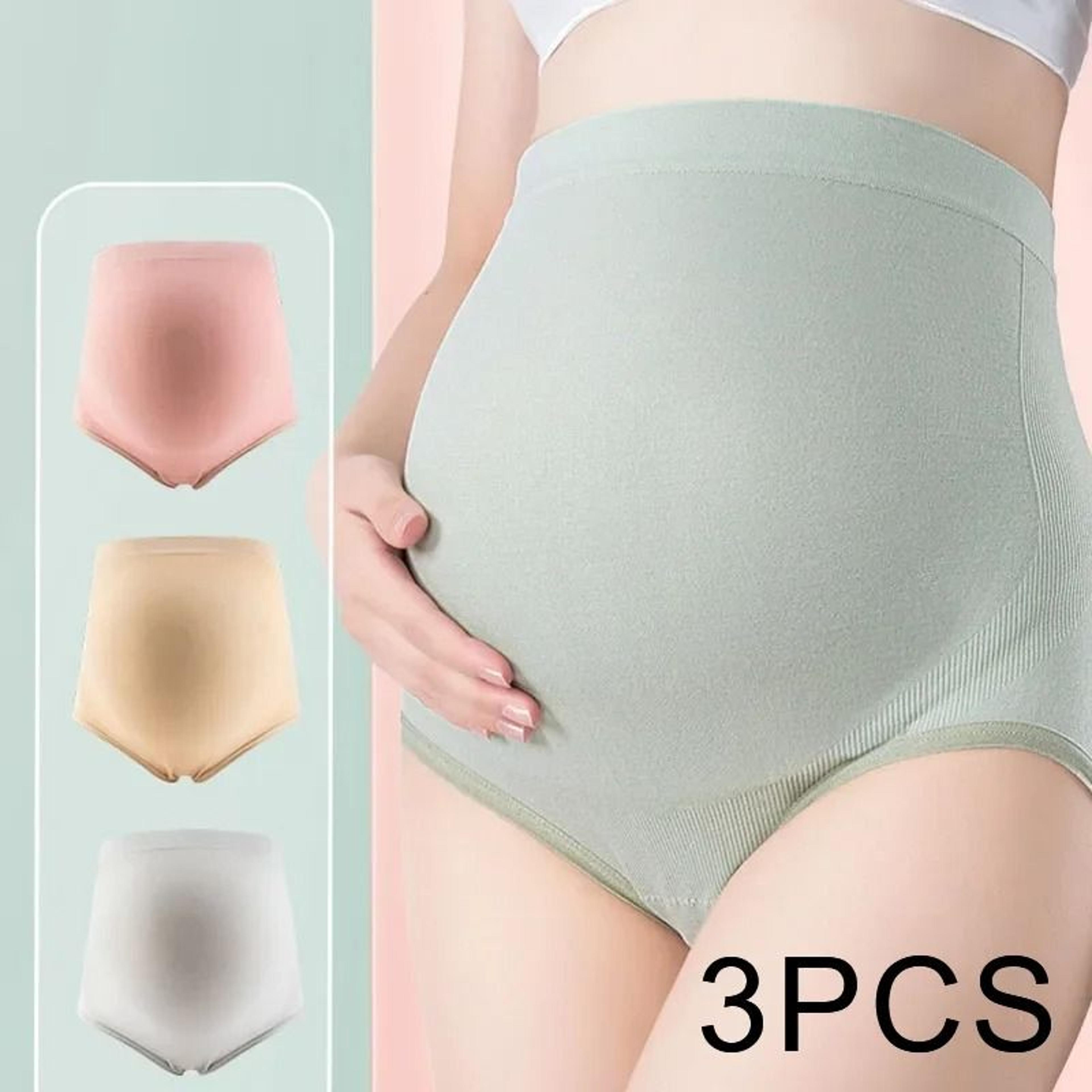 maternity panties high waist full belly support comfortable breathable pregnancy underwear 3-pack