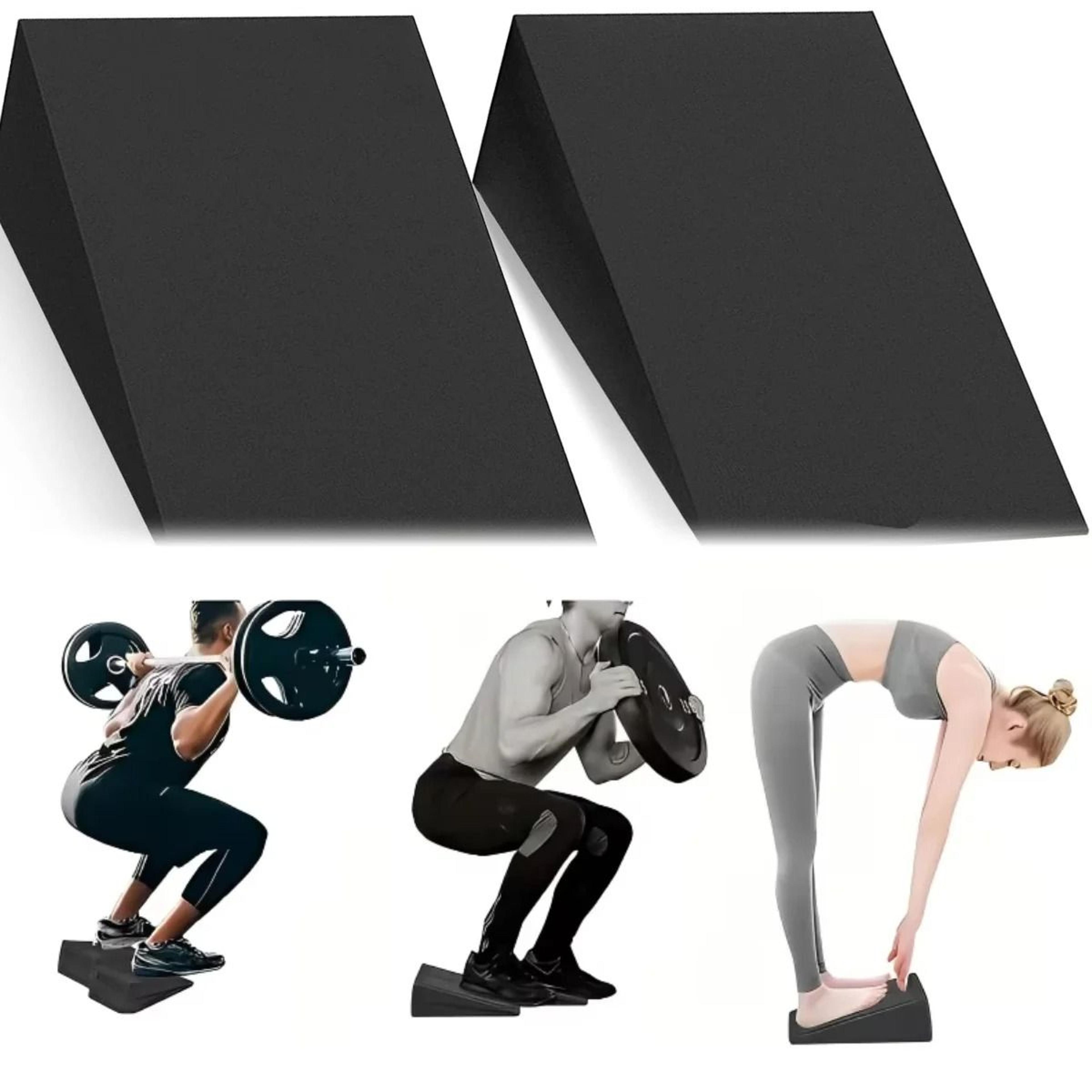 adjustable squat wedge and calf stretching slant board set