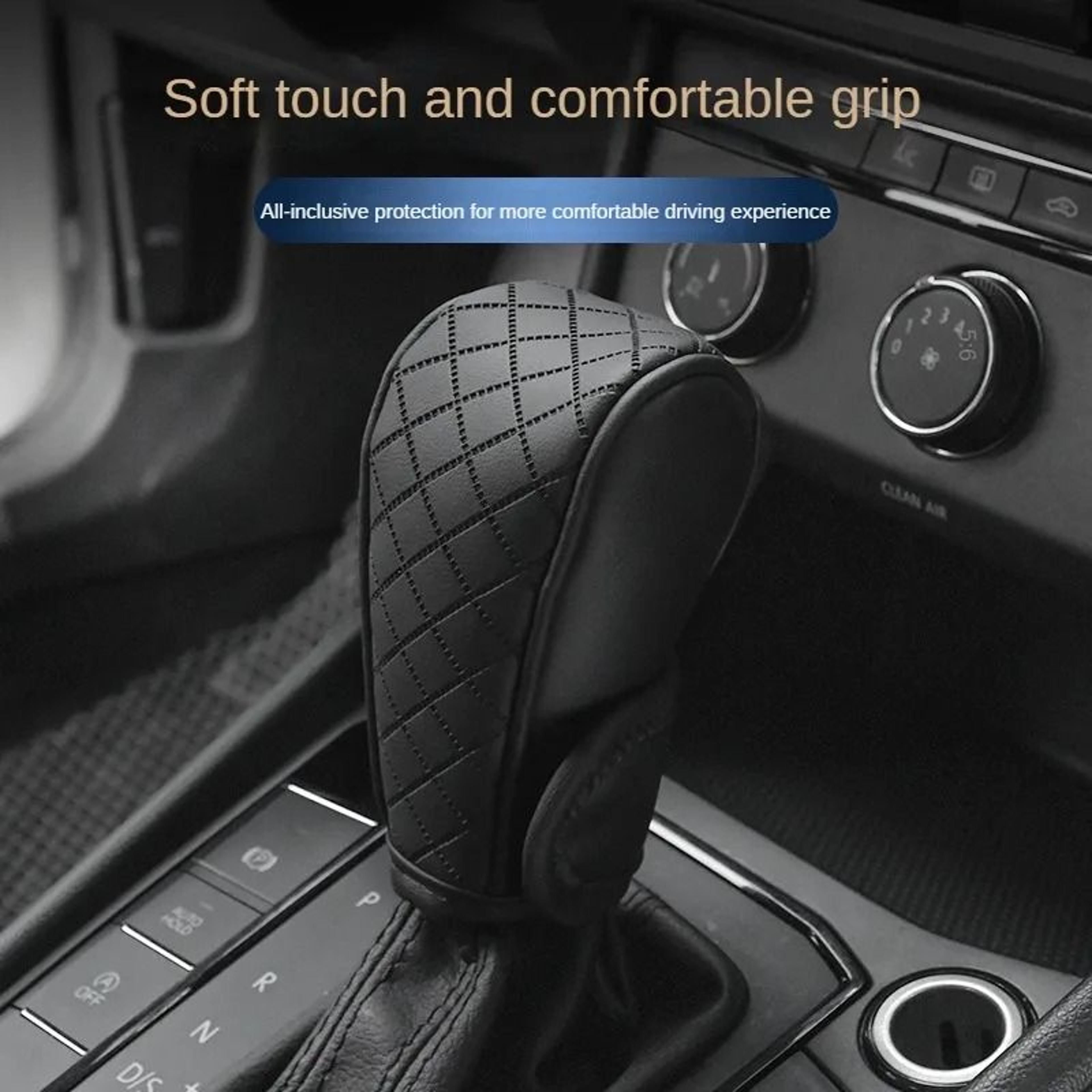car shift handle cover pu leather universal fit