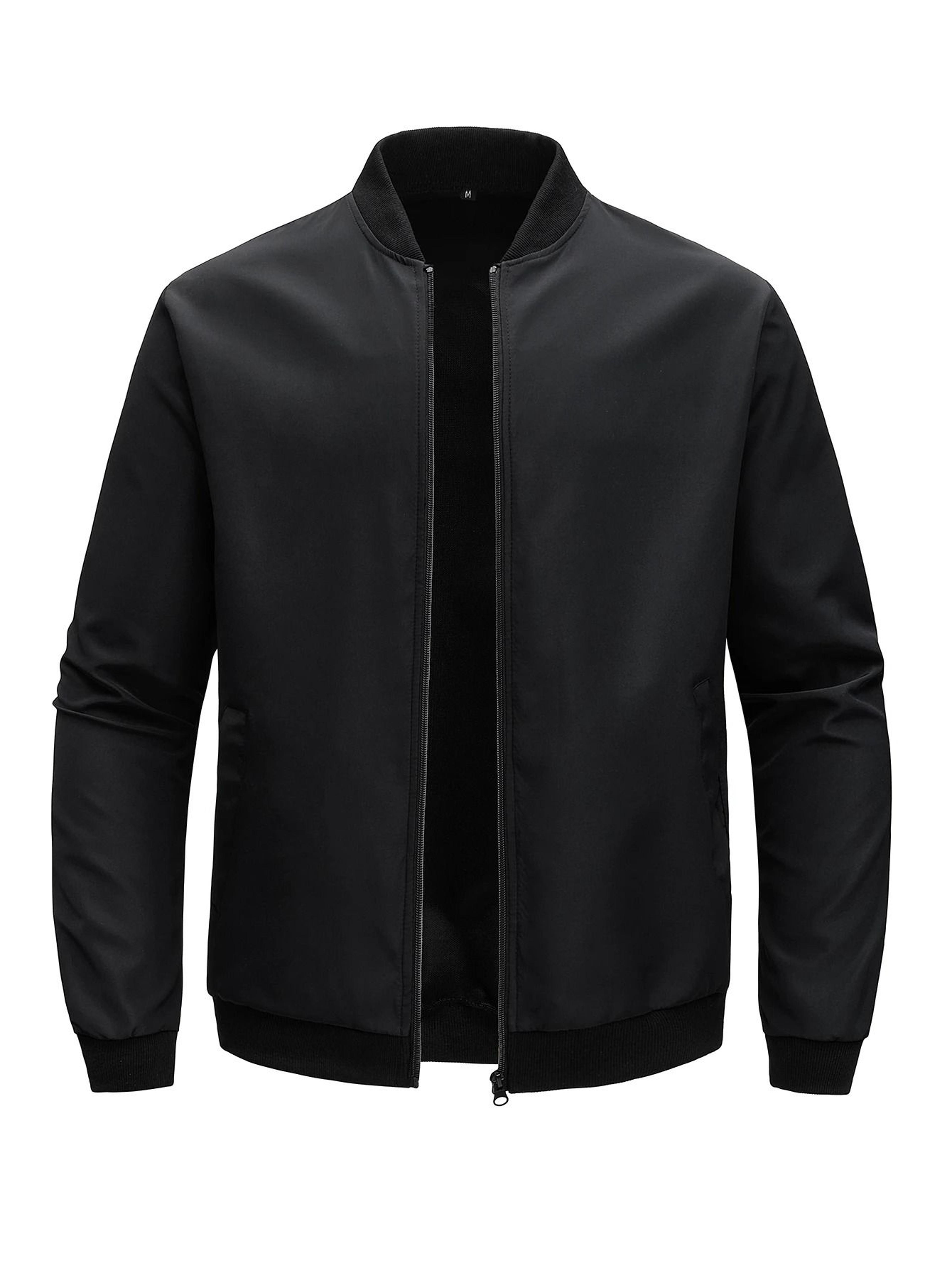 mens casual baseball collar lightweight jacket