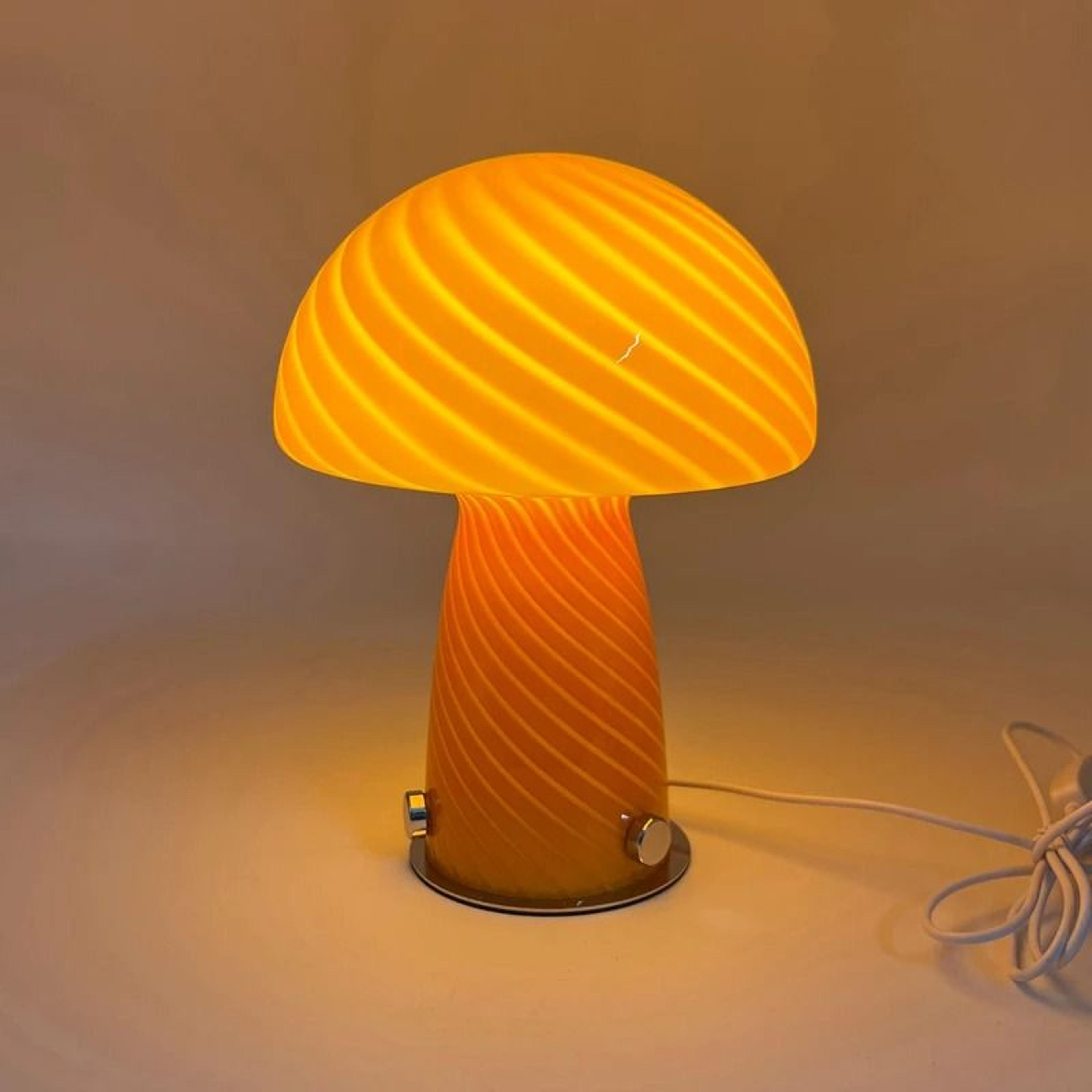 glass mushroom lamp nordic bauhaus vintage style