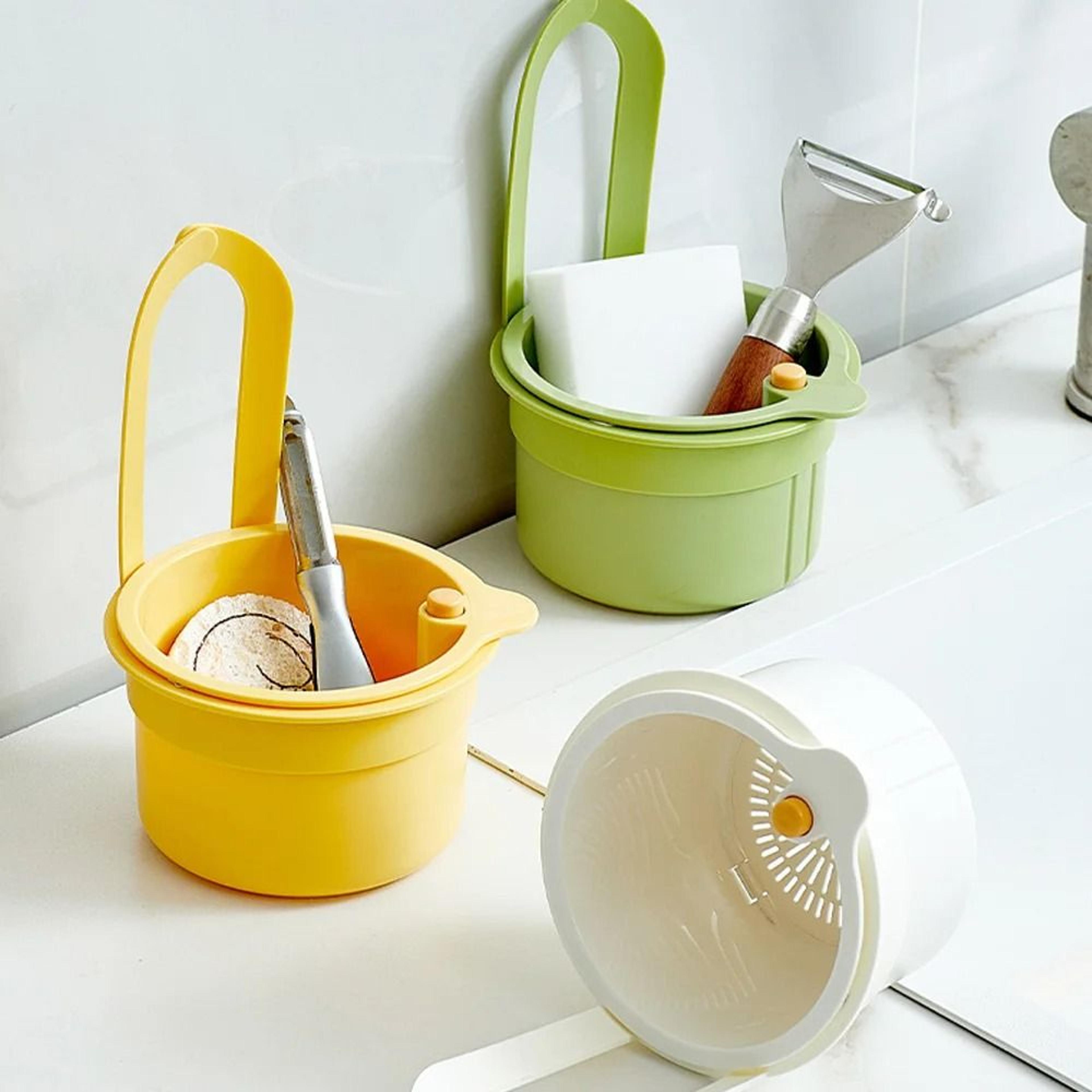 sink hanging strainer basket with openable bottom cover