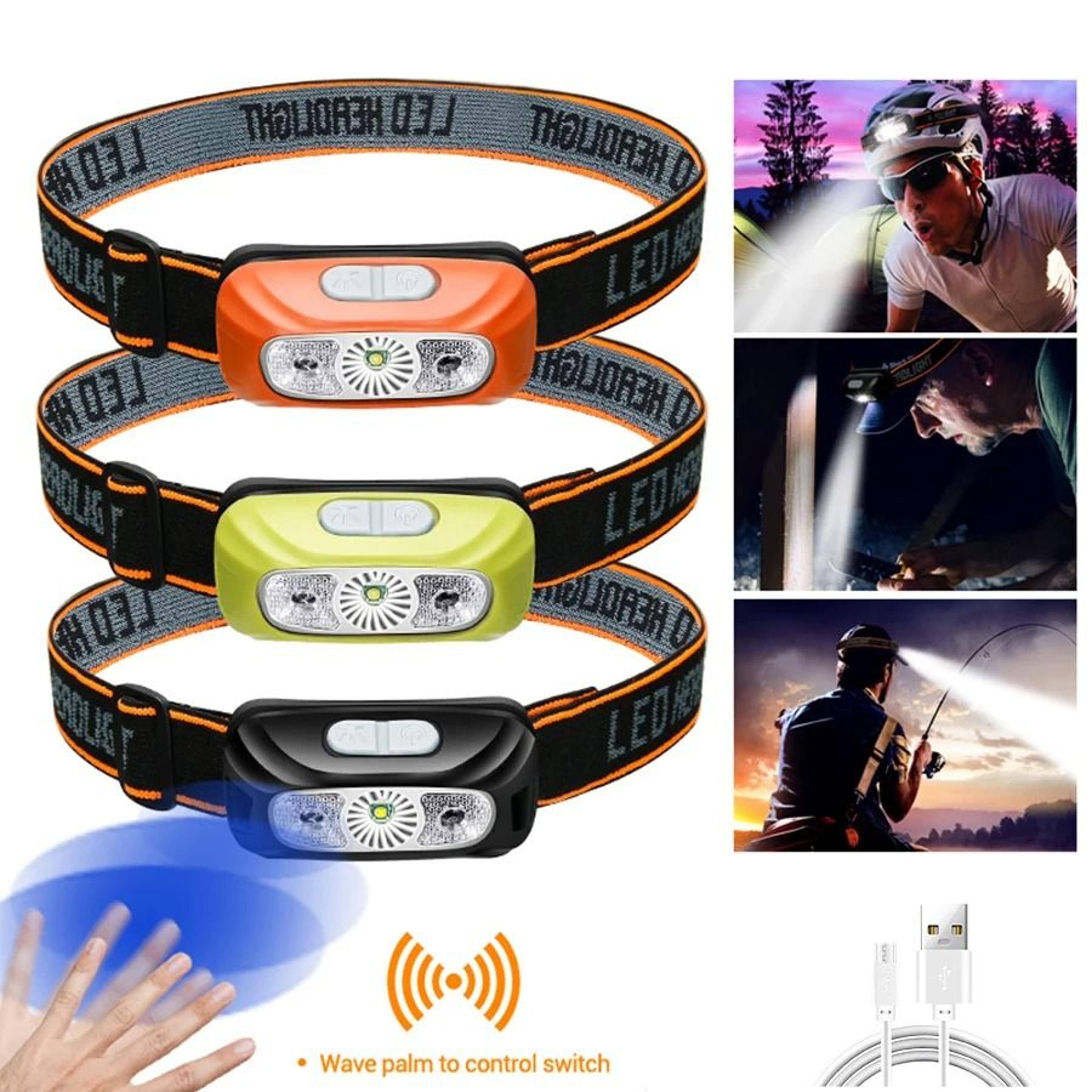 mini rechargeable sensor headlamp usb cob led for fishing camping and outdoor use