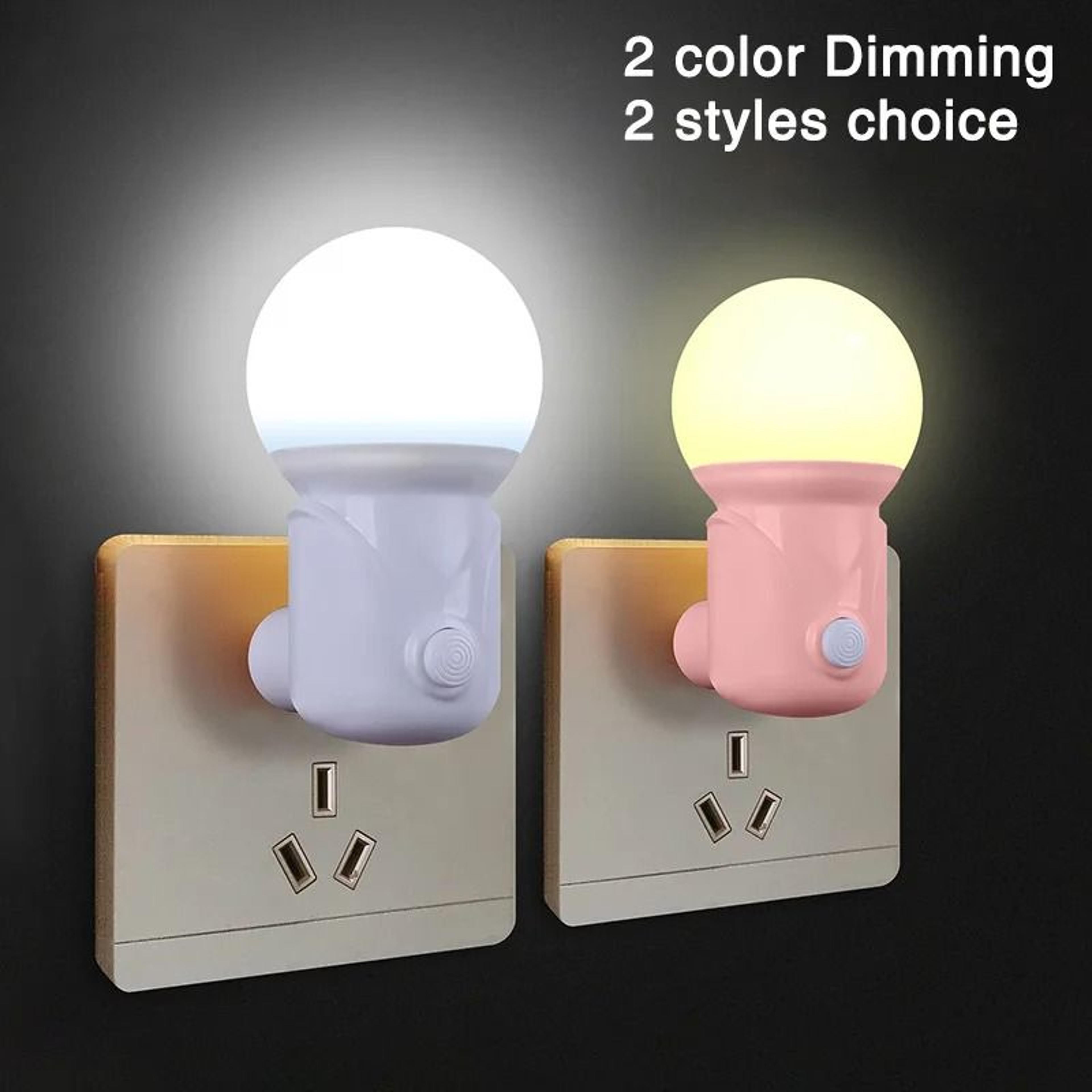 portable plug in led night light two color sleep light for bedroom and corridor