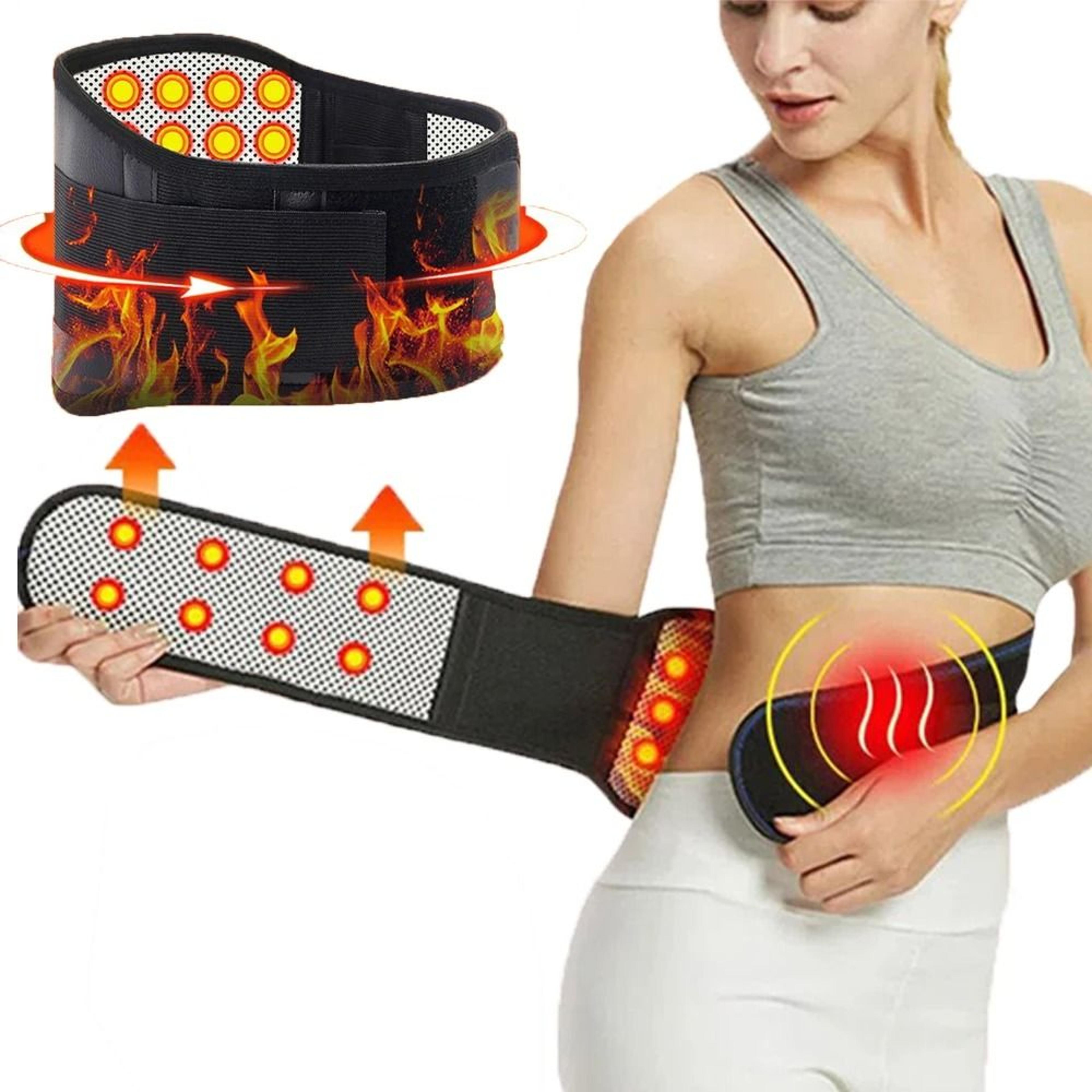 adjustable self heating magnetic back support belt