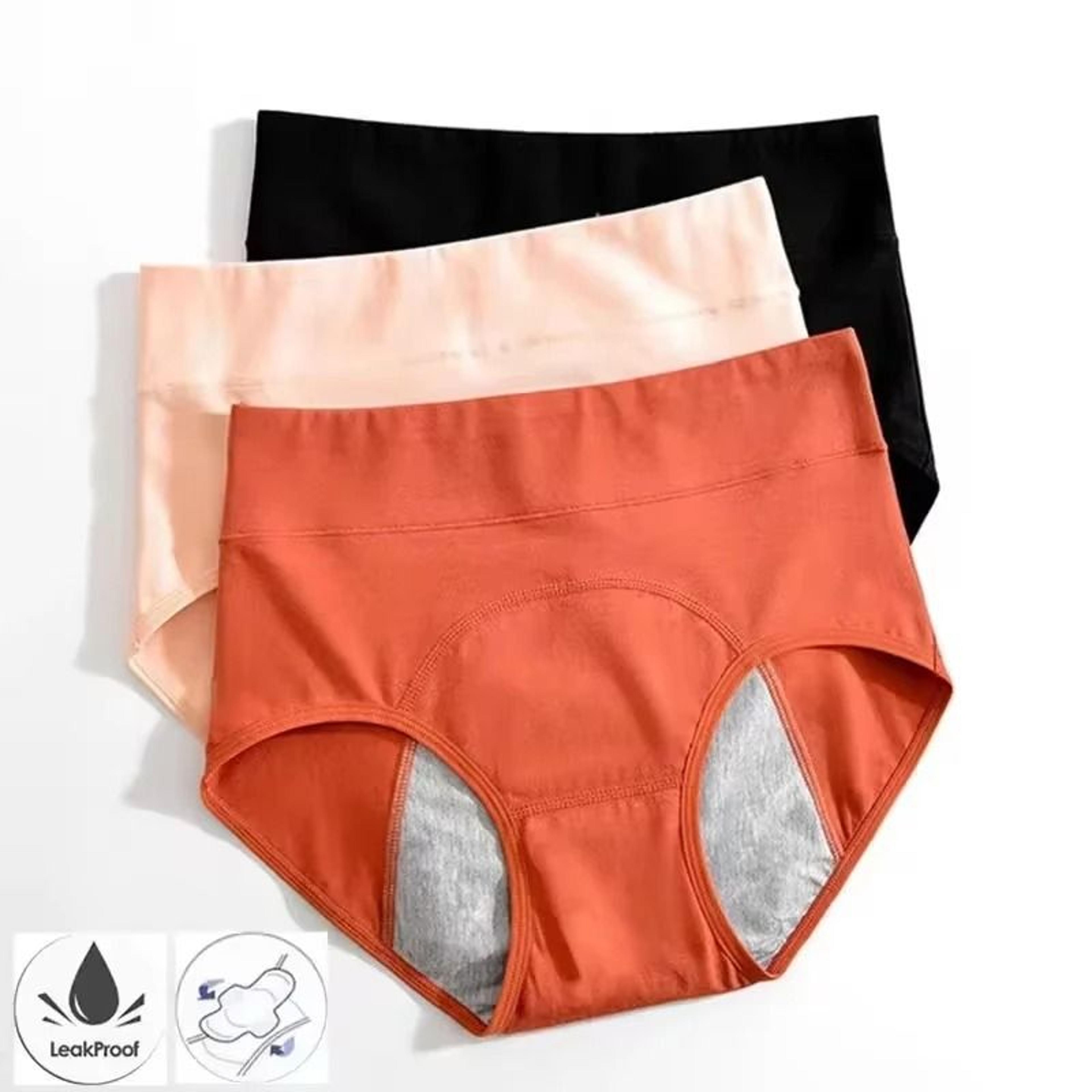 high waist cotton leak proof menstrual underwear for women