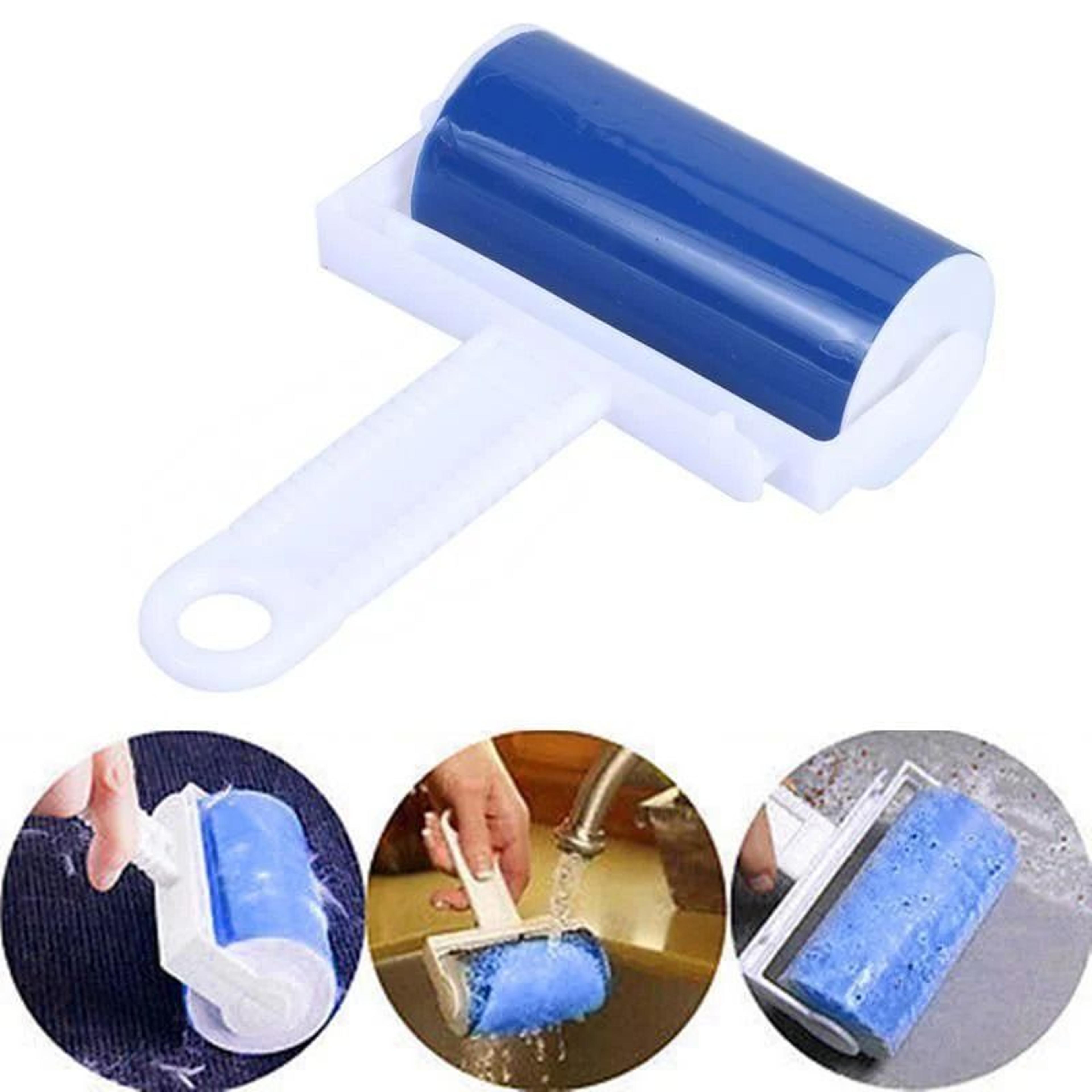 sticky hair remover roller and brush combo for clothes and upholstery