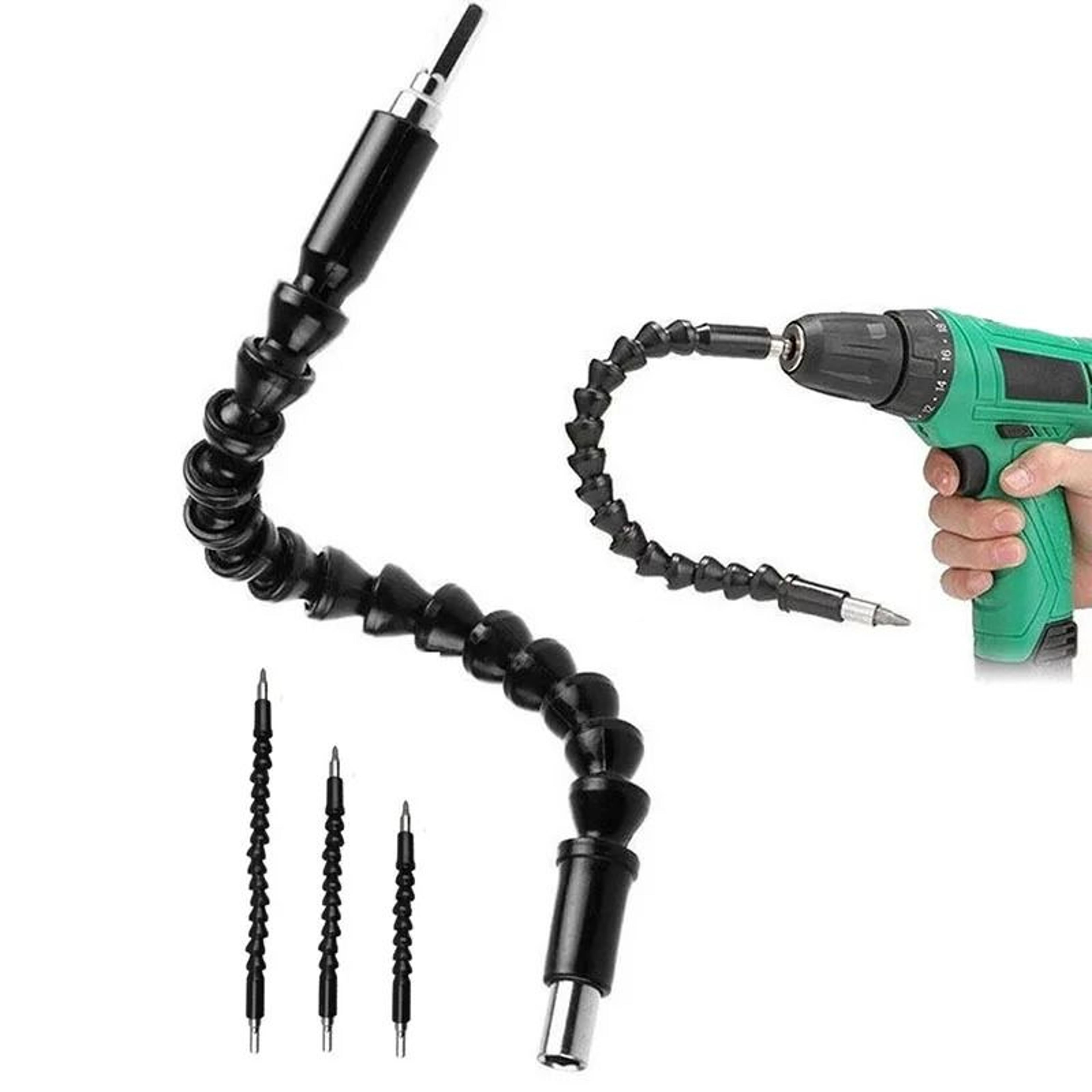 universal flexible extension rod link for drills and screwdrivers