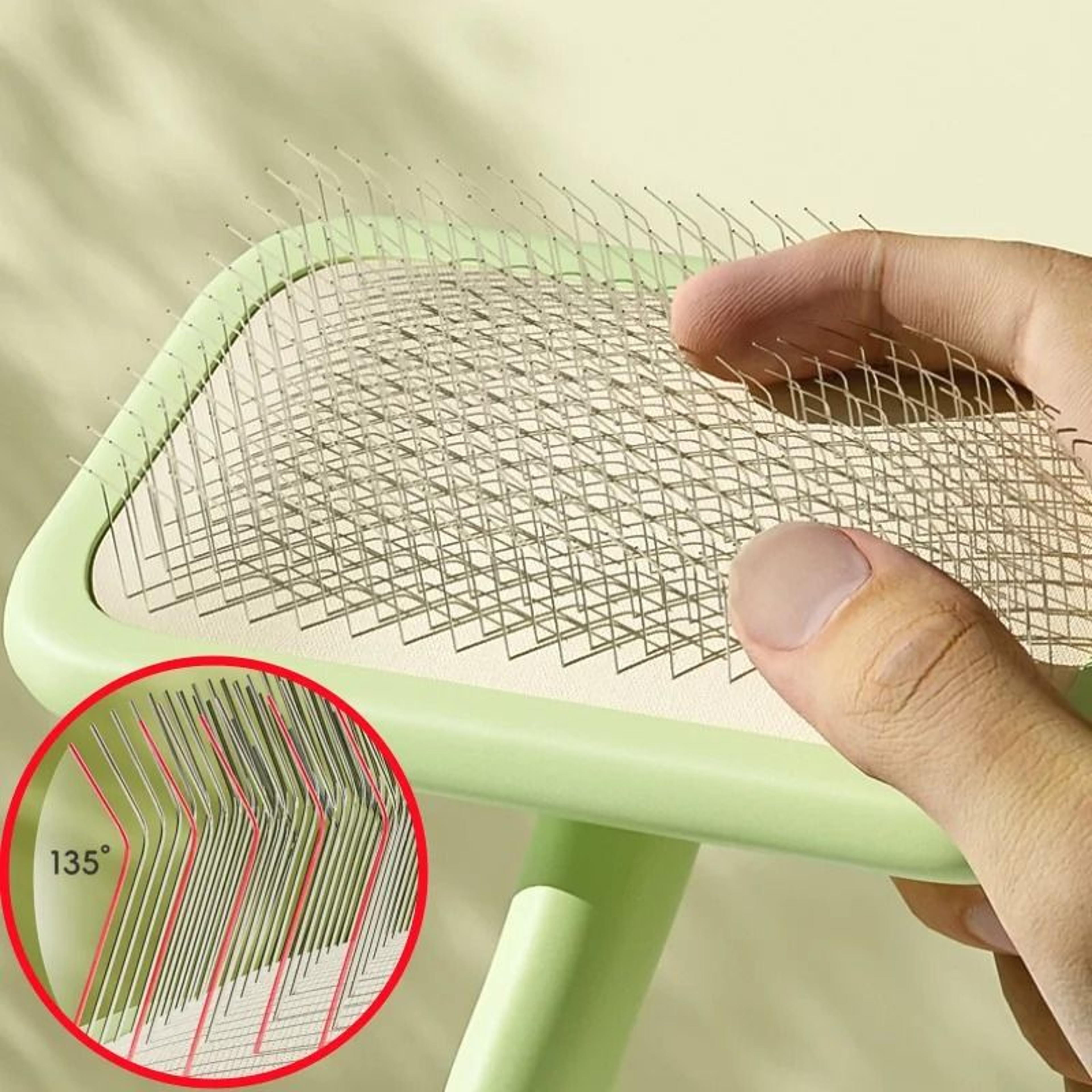 pet hair remover and massage brush for cats and dogs