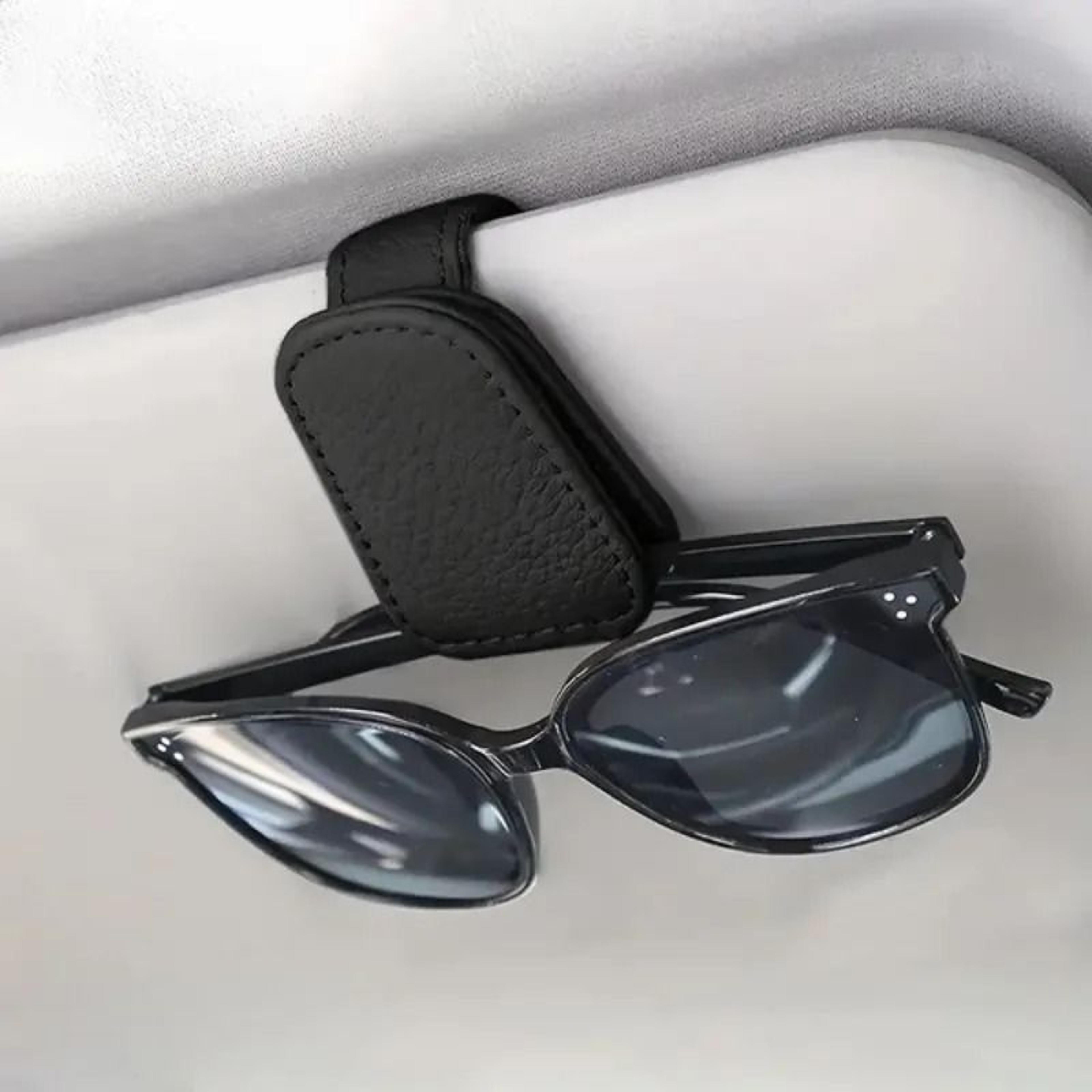 car sun visor glasses case and ticket card clip – auto interior organizer