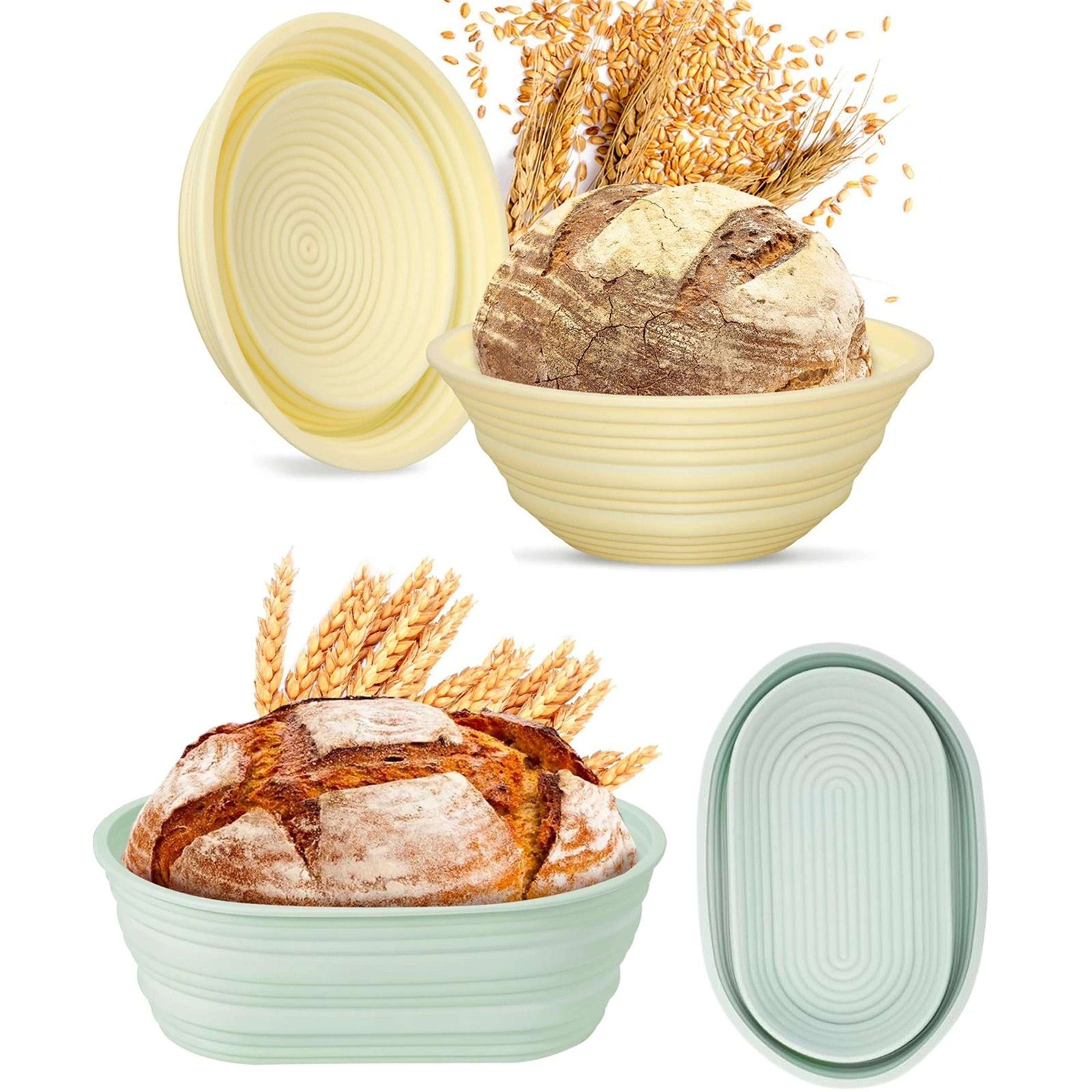 foldable silicone bread proofing basket for sourdough baking