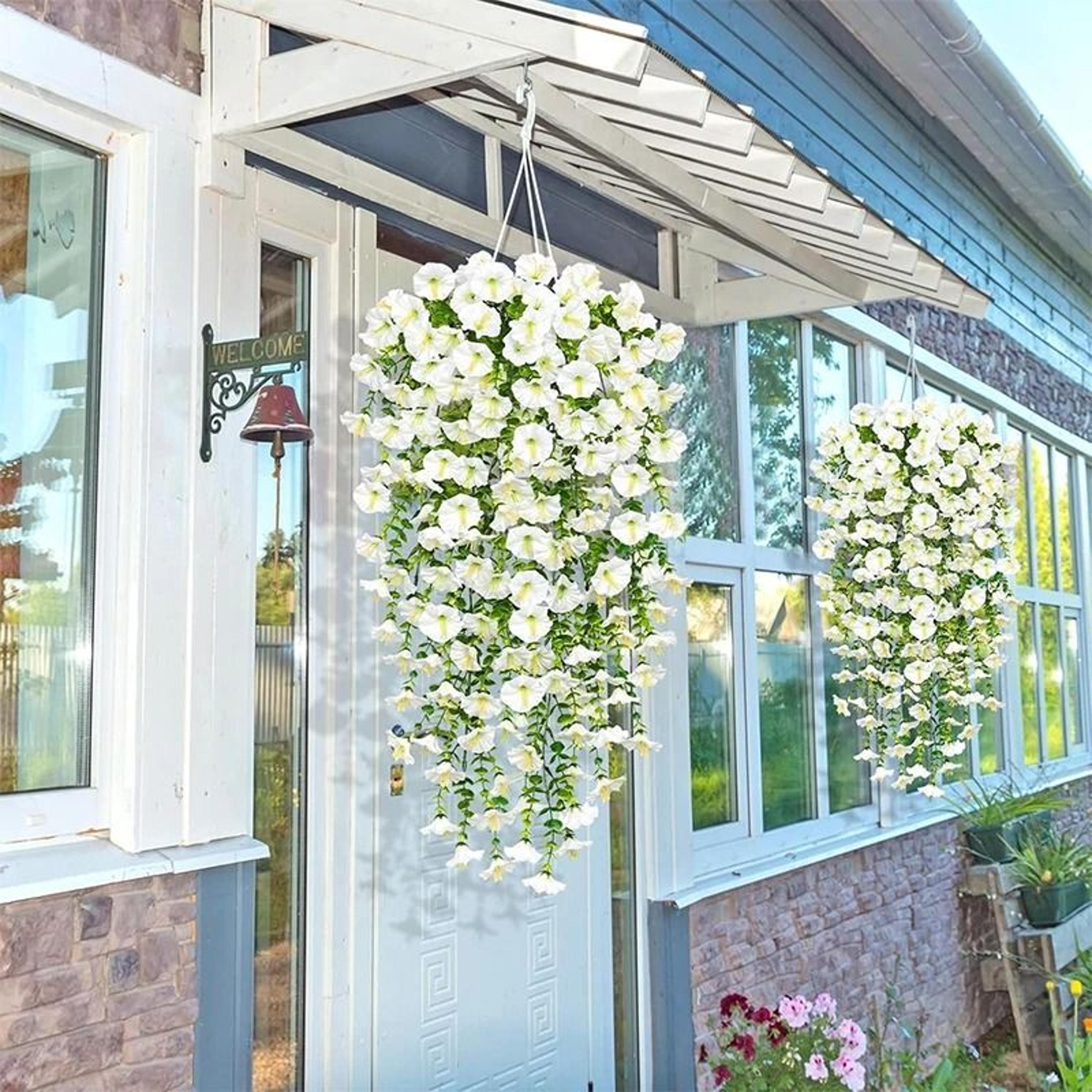 artificial morning glory hanging vine for home and garden decor