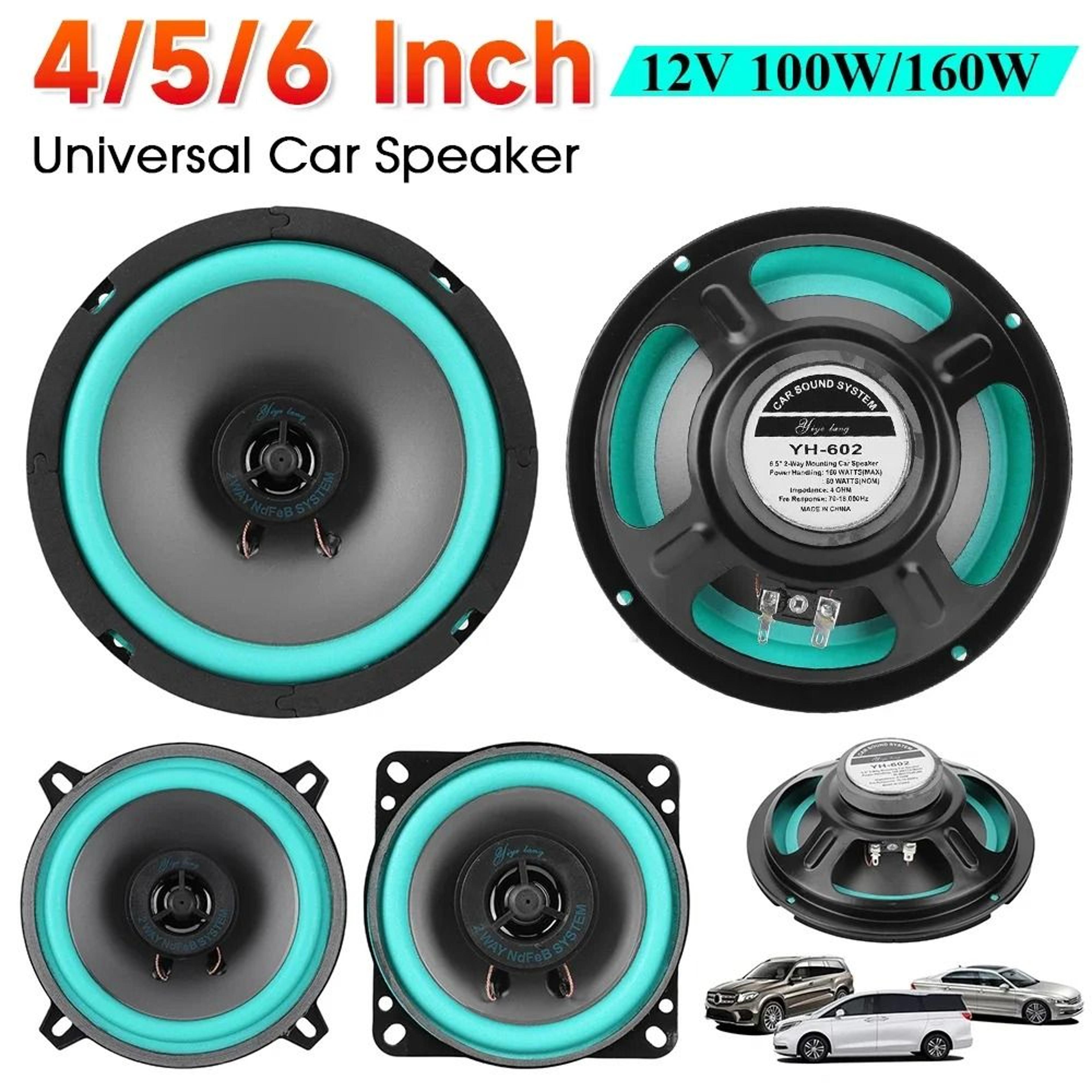 universal hifi car coaxial speakers full range 4/5/6 inch audio system 100w–160w