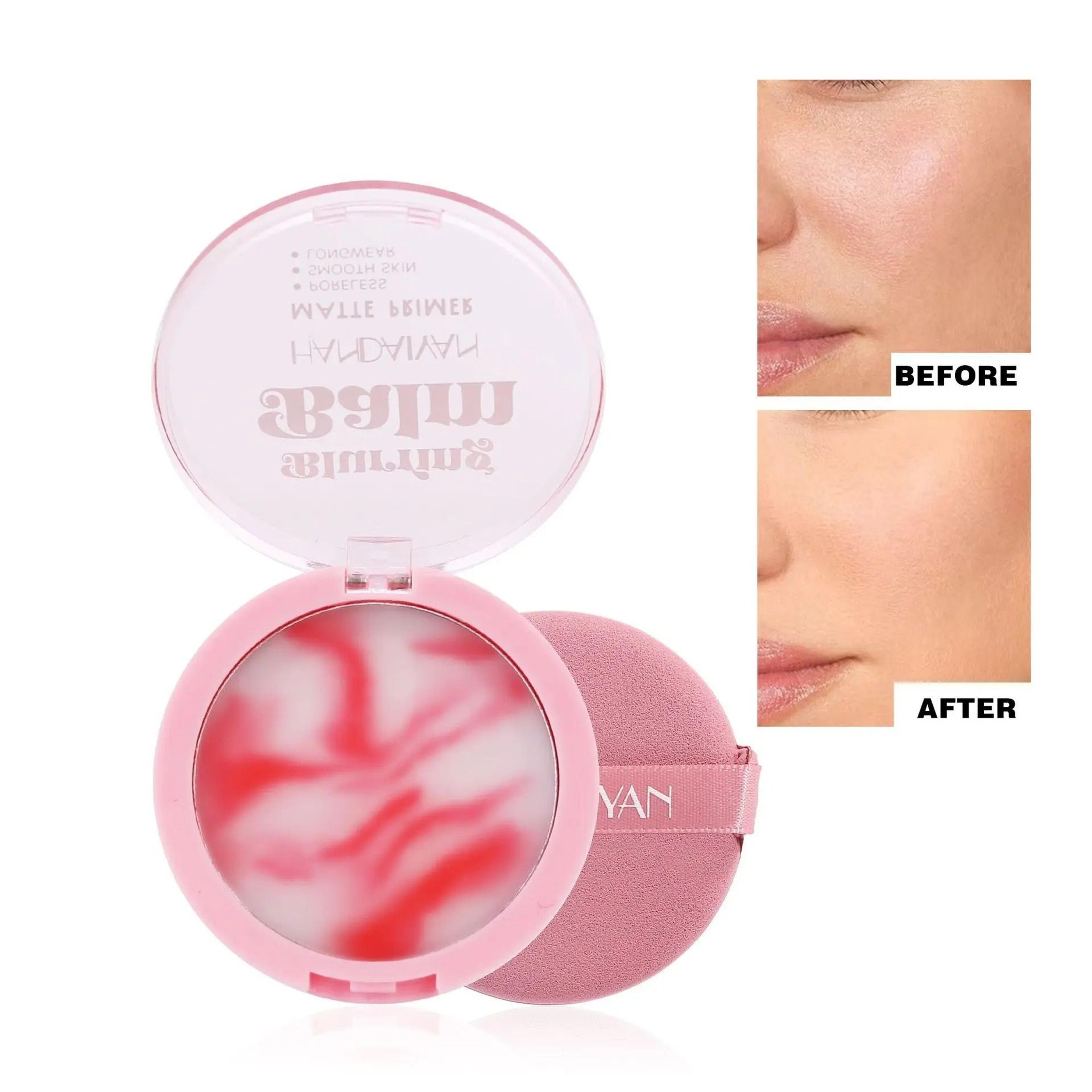 loose face powder with puff oil control matte waterproof finish