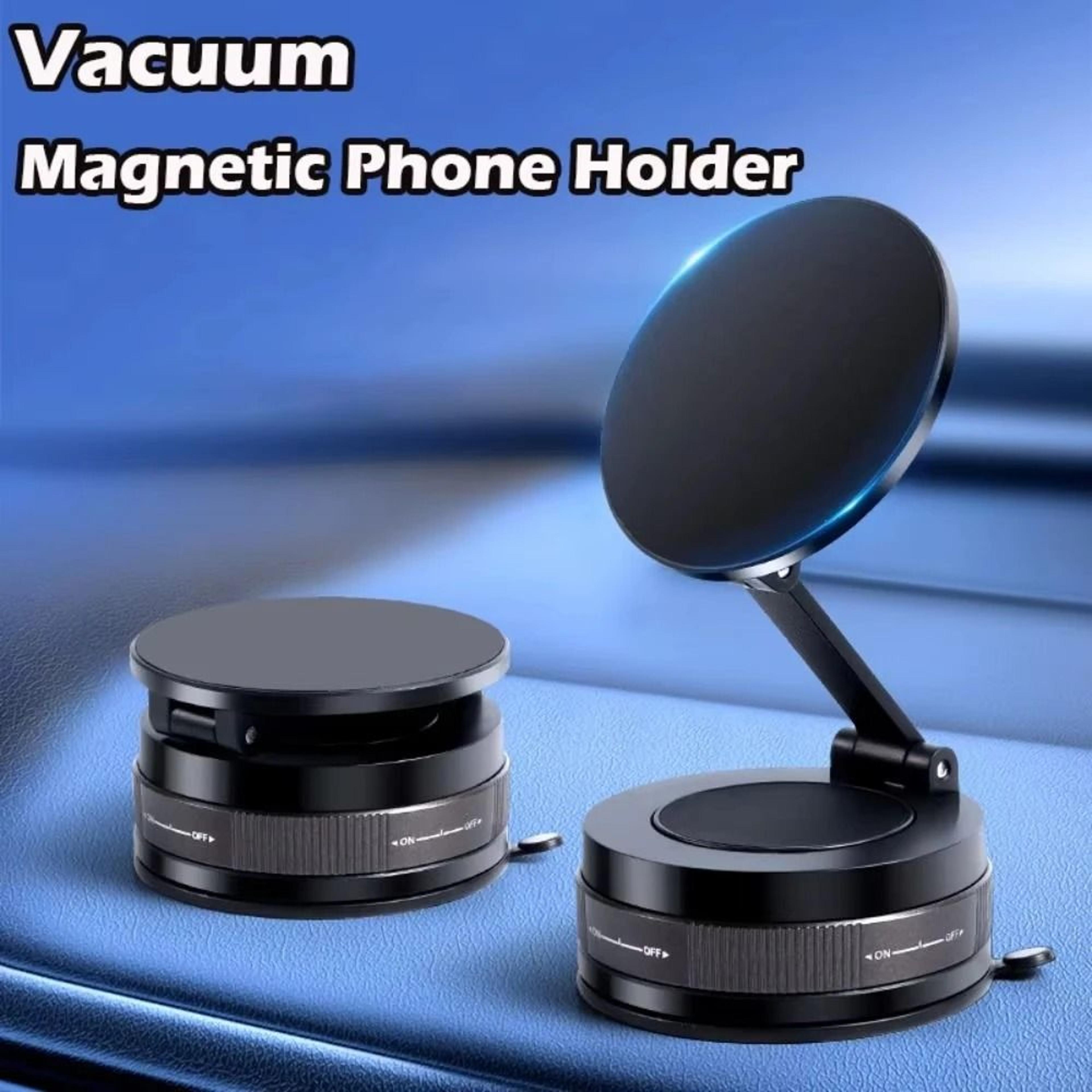 vacuum magnetic phone holder with adjustable suction cup stand