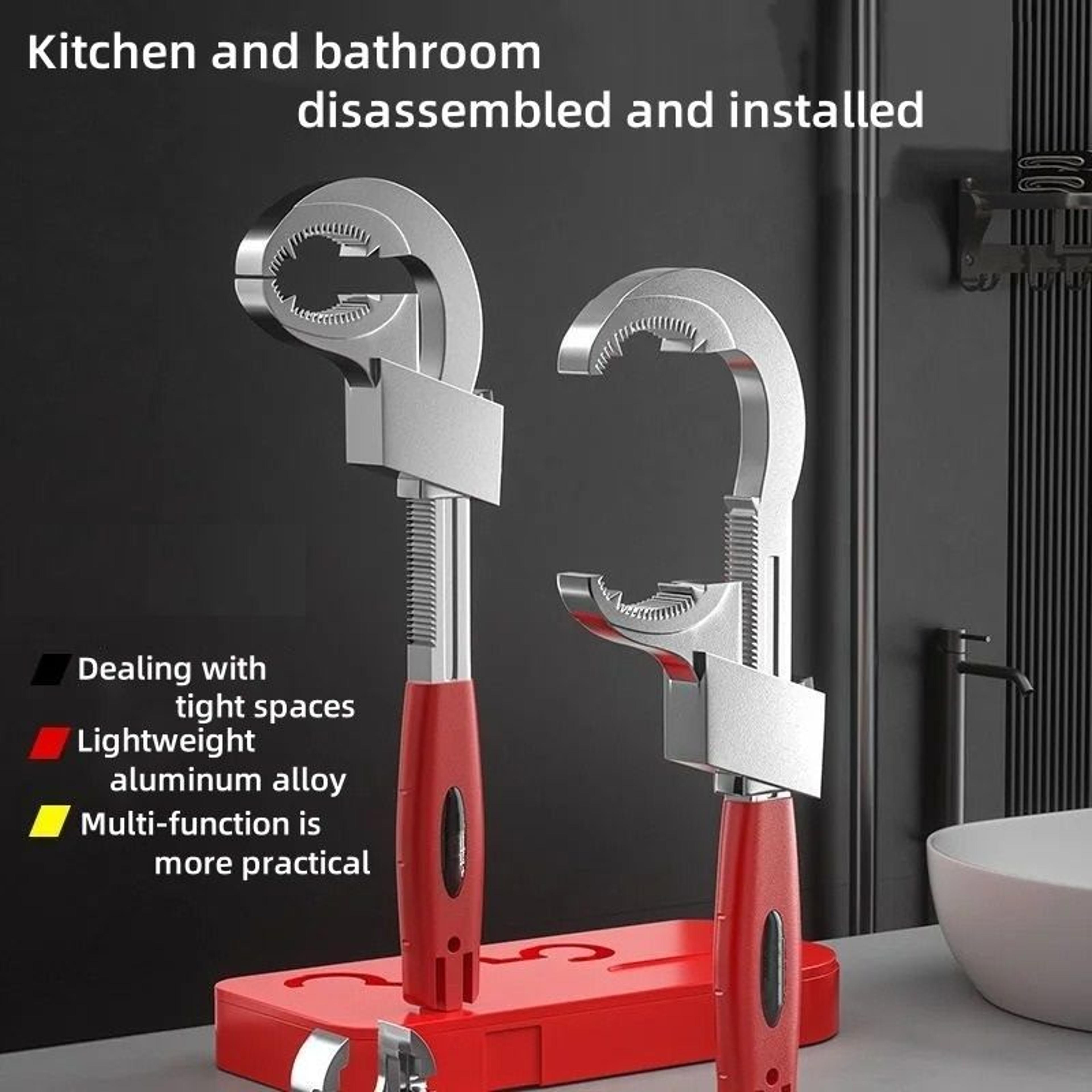 universal sink and faucet wrench for home plumbing and installation
