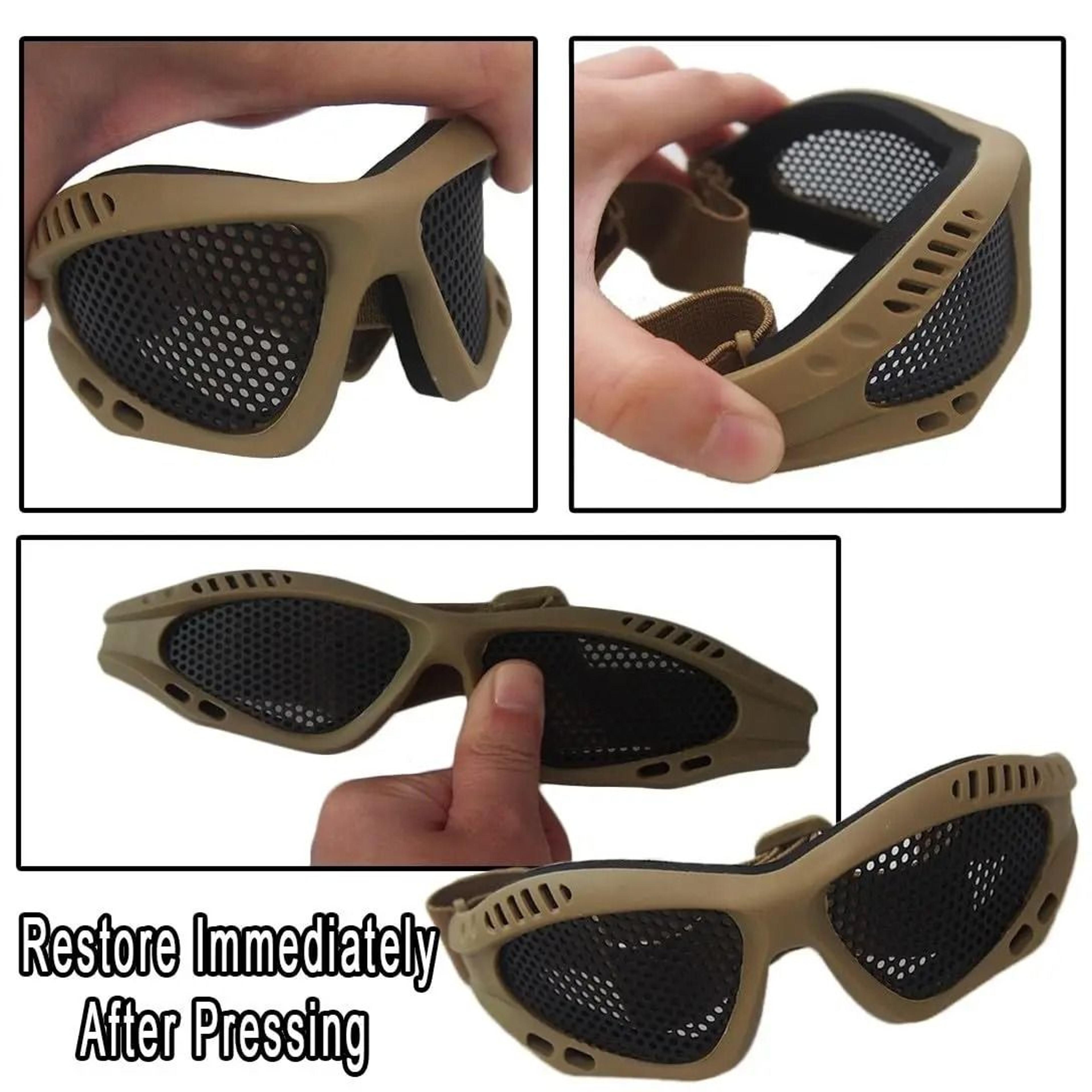 metal mesh tactical goggles outdoor eye protection for military airsoft and sports