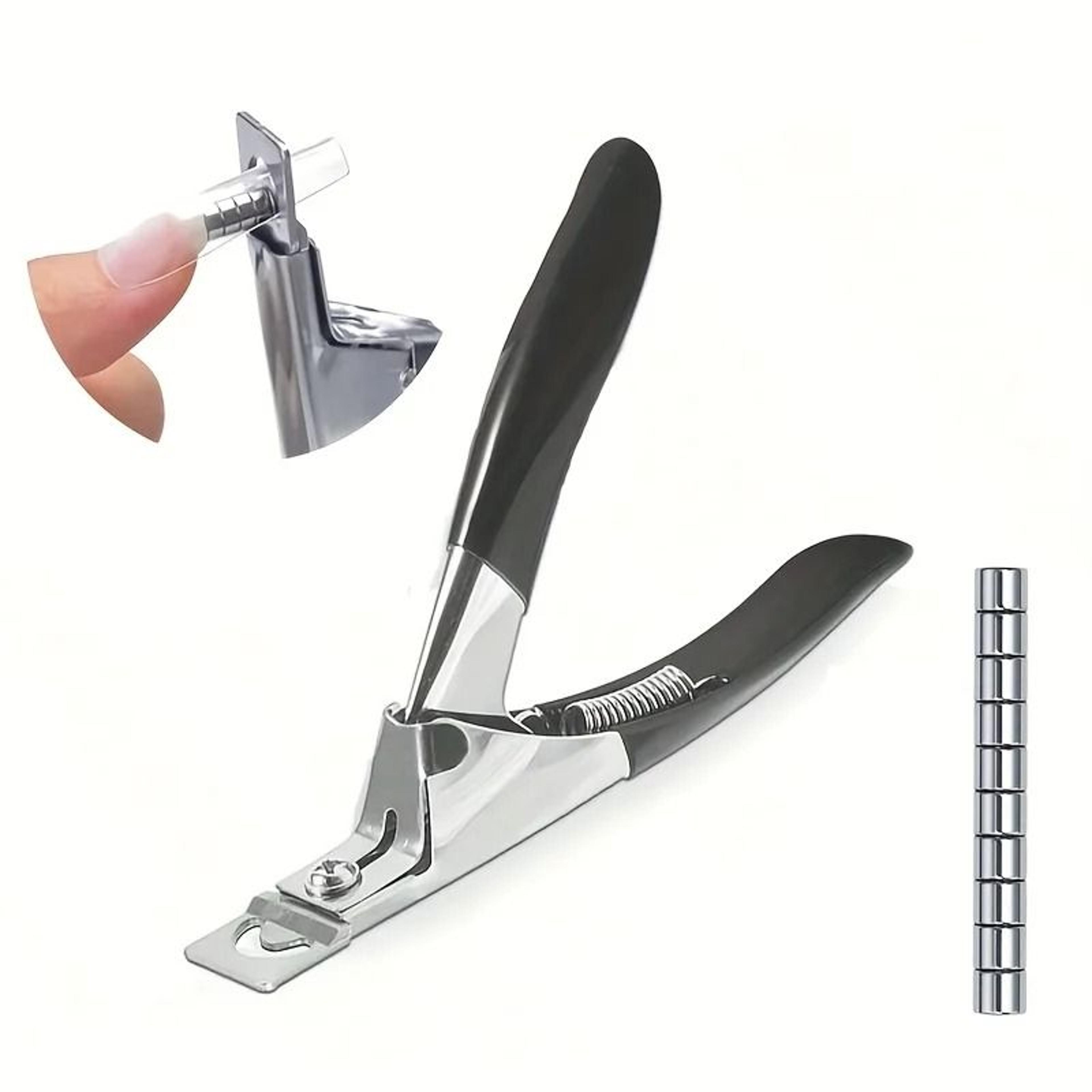adjustable stainless steel acrylic nail clippers with magnetic sizer set