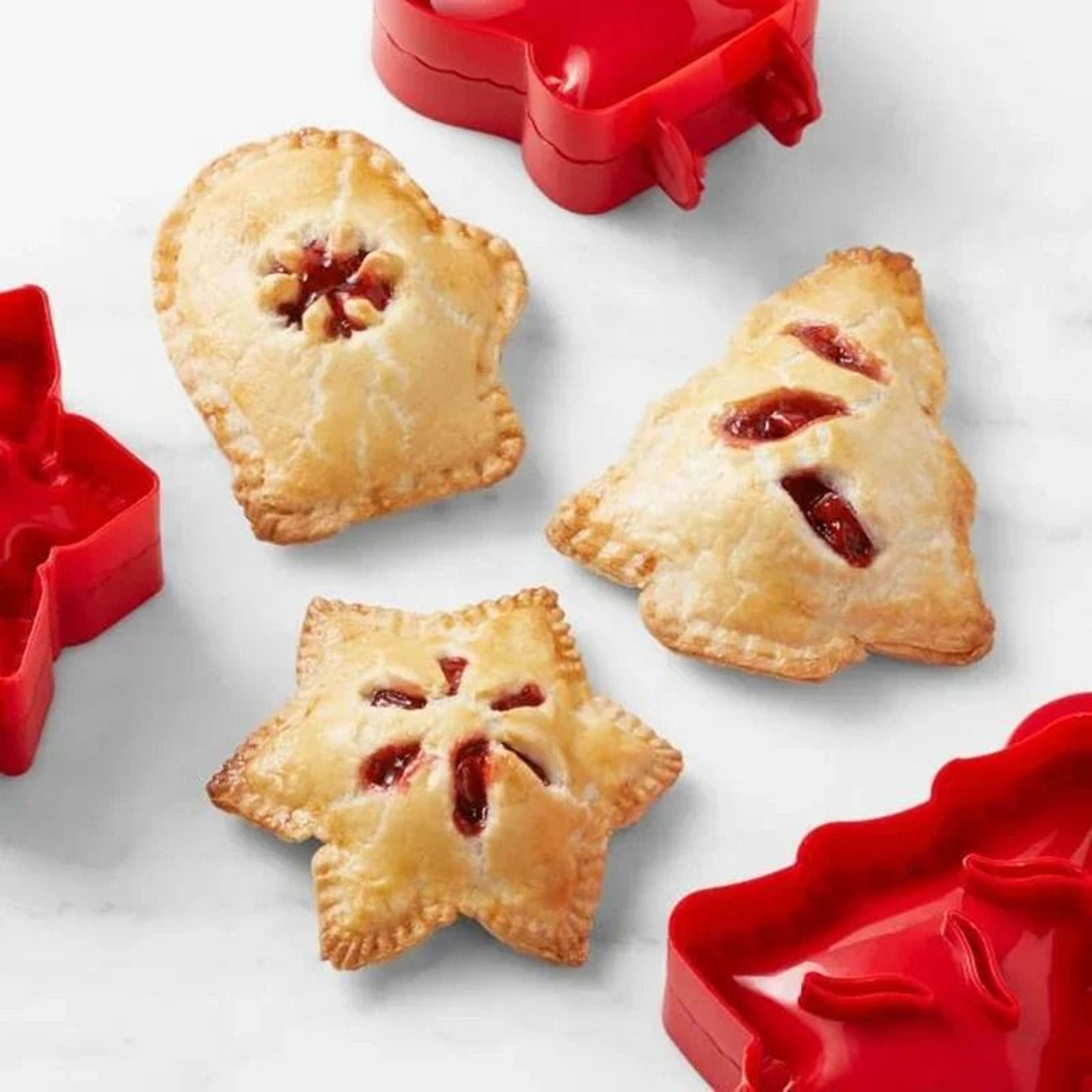 mini hand pie mold set for fall baking and dough press shaping