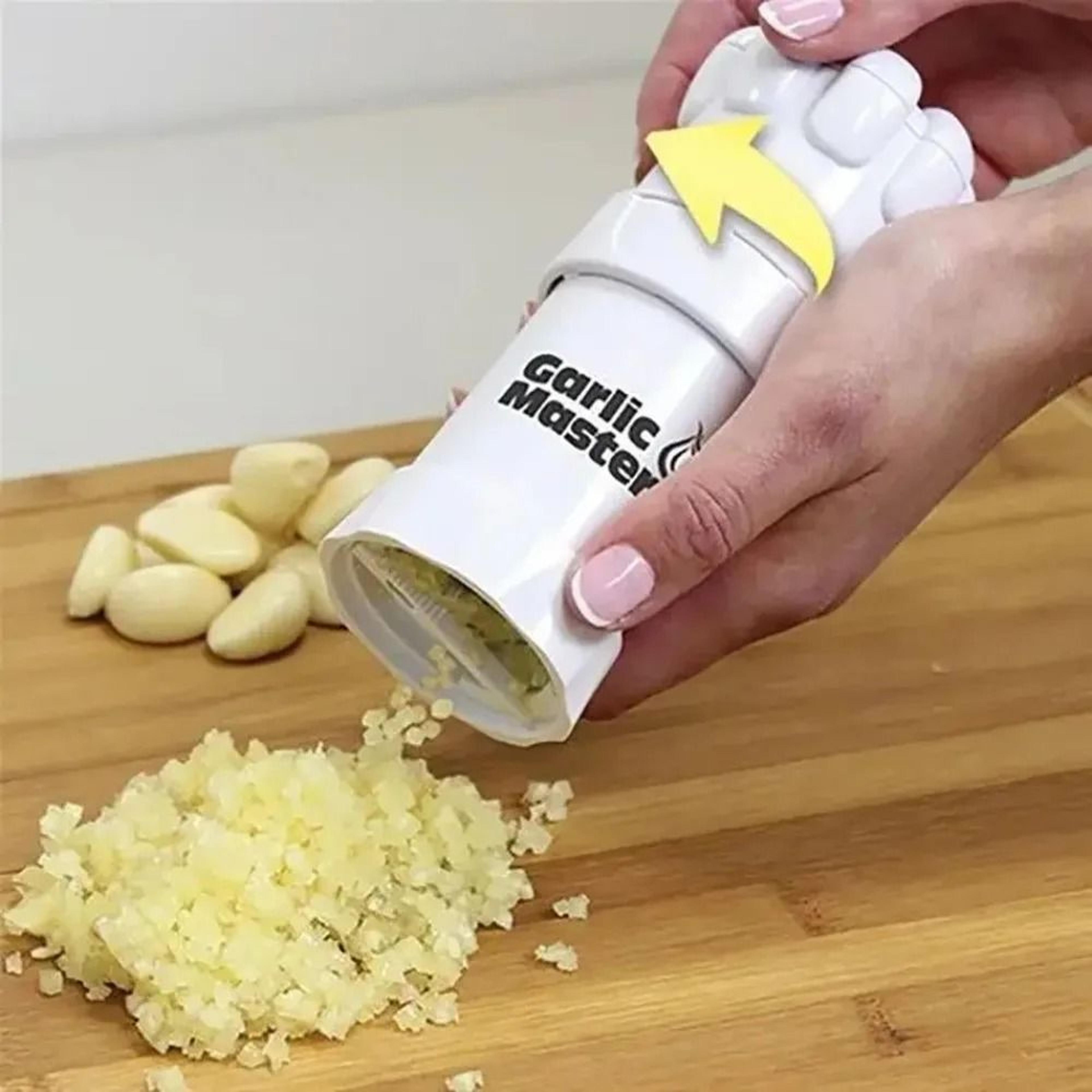 wheel type garlic press and slicer multi functional kitchen tool