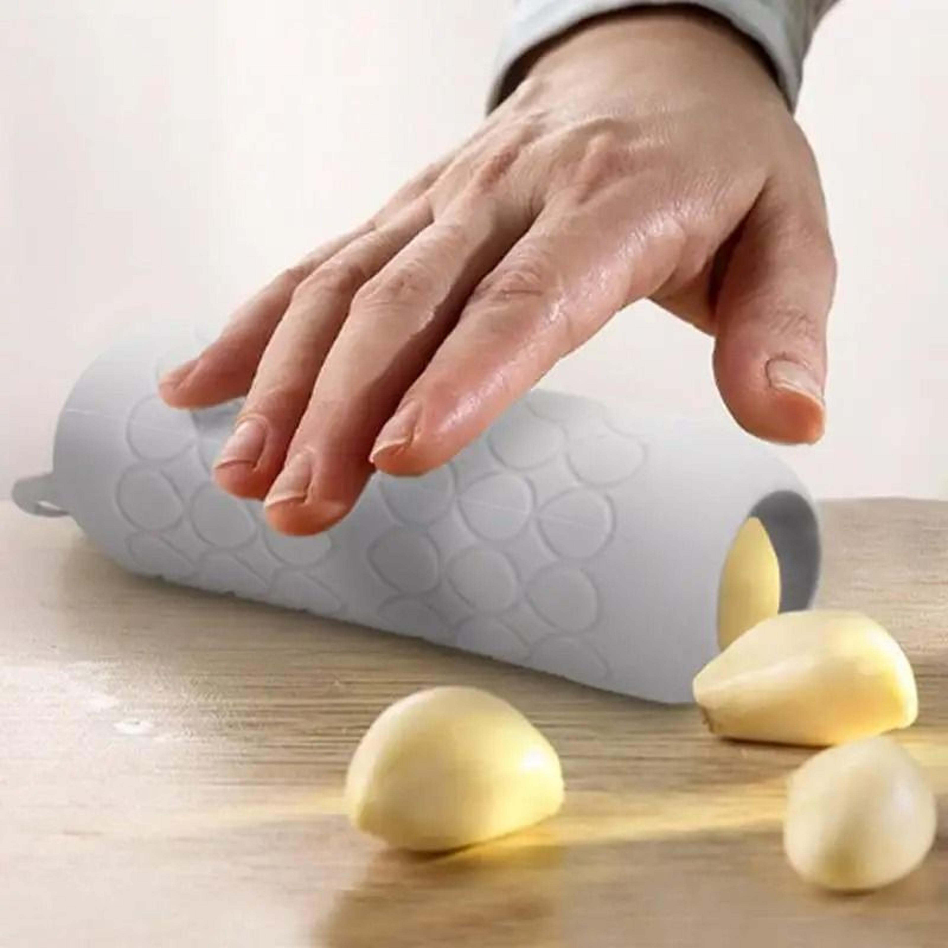 silicone garlic peeler tube for quick garlic skin removal