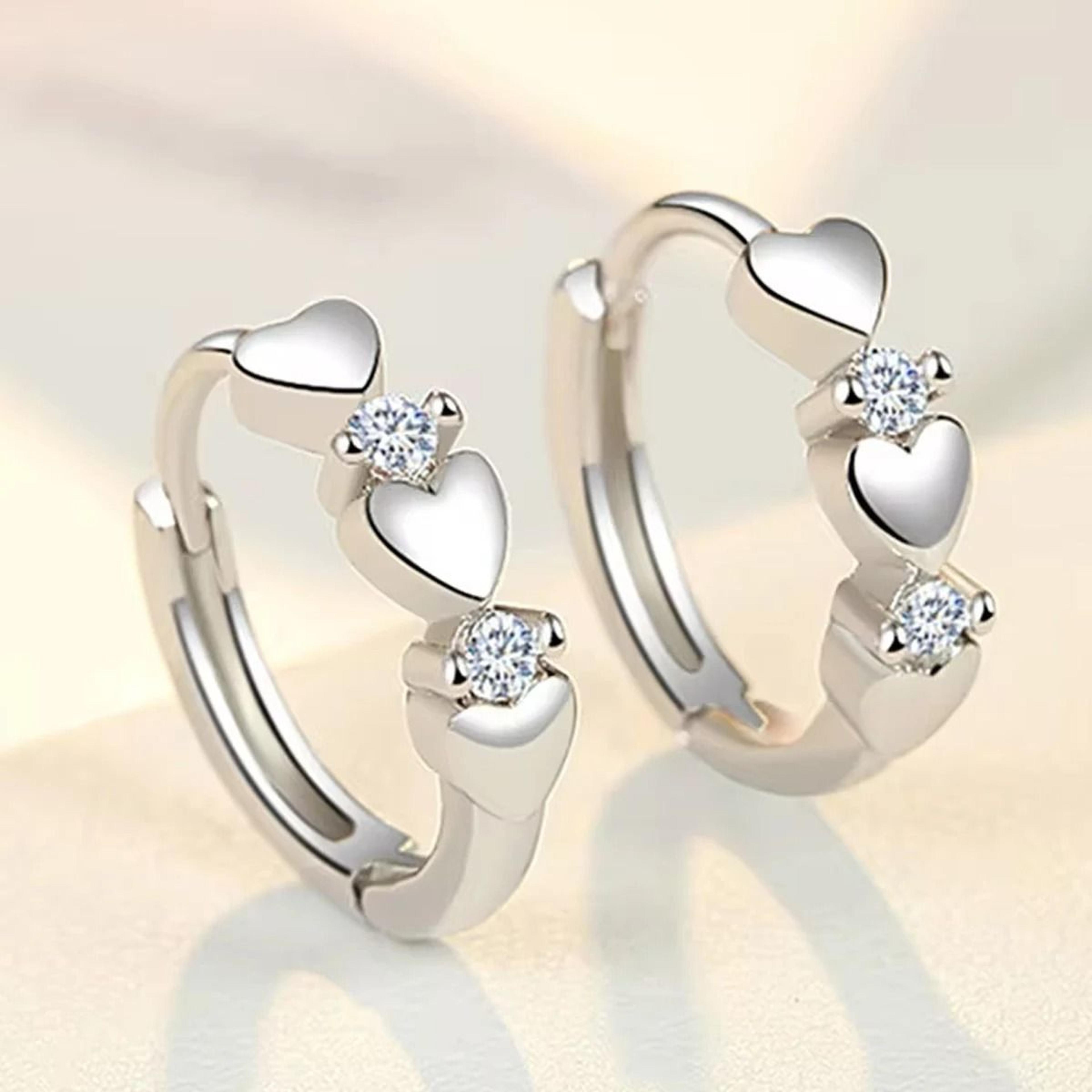 stylish heart hoop earrings