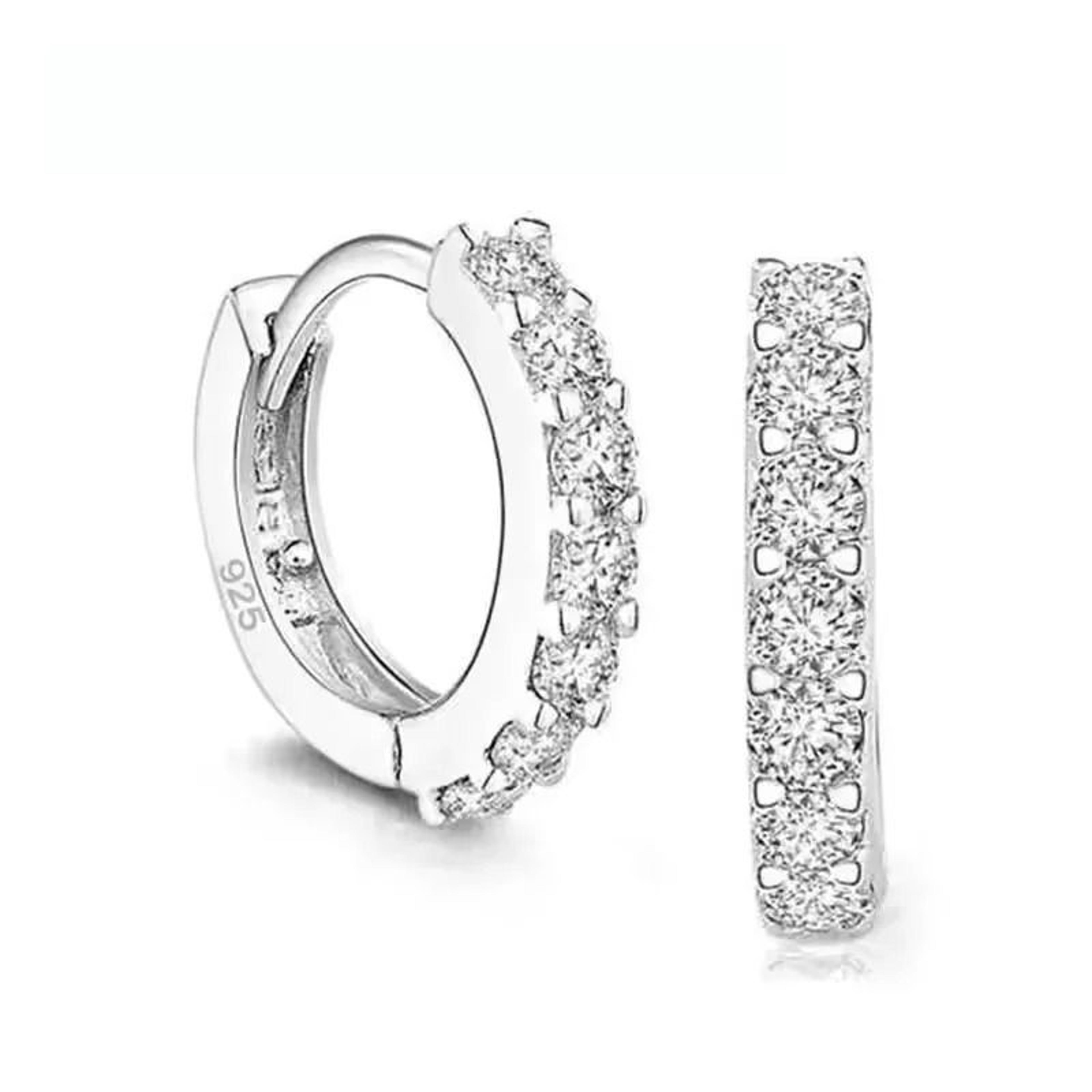 sparkling crystal hoop earrings