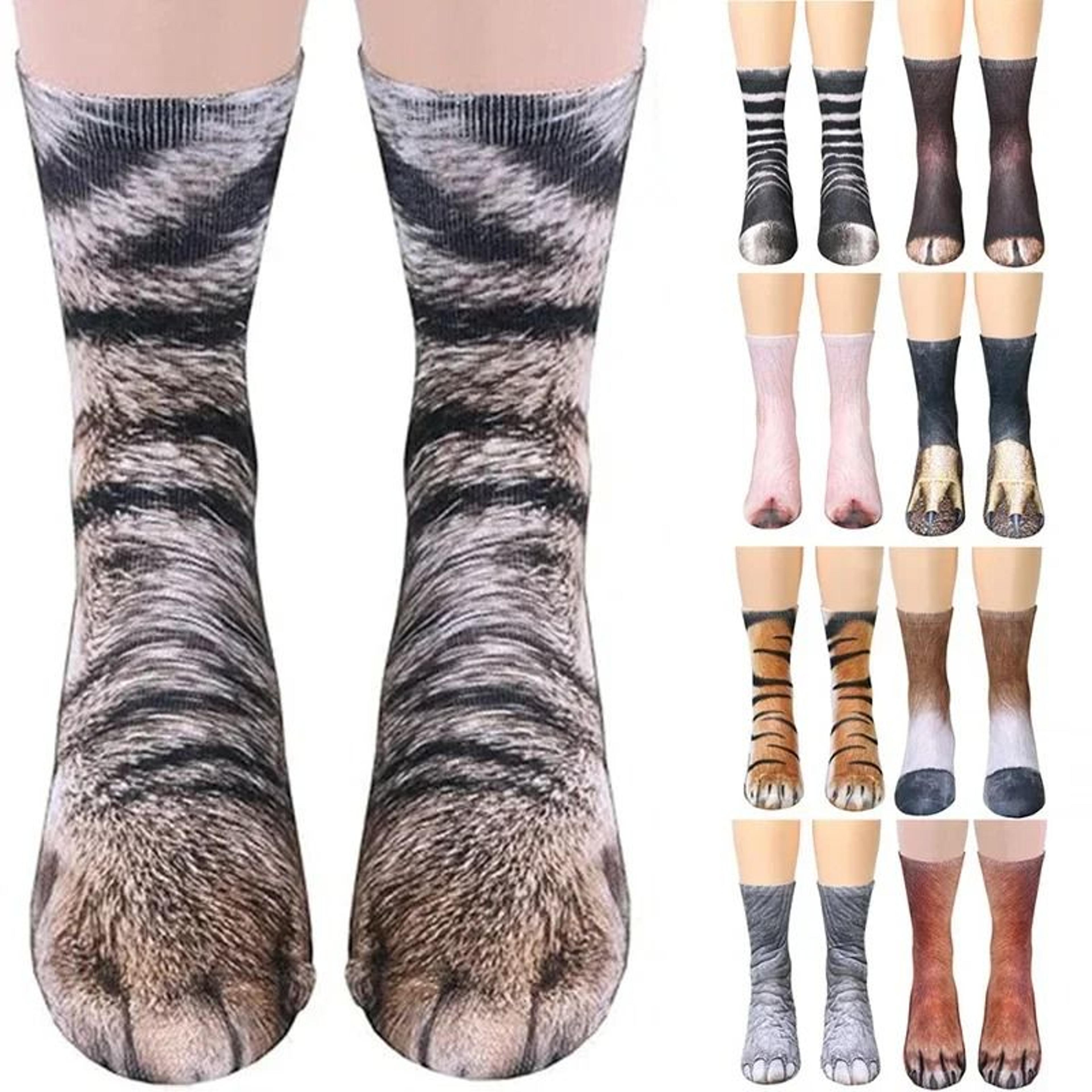 creative animal paw socks