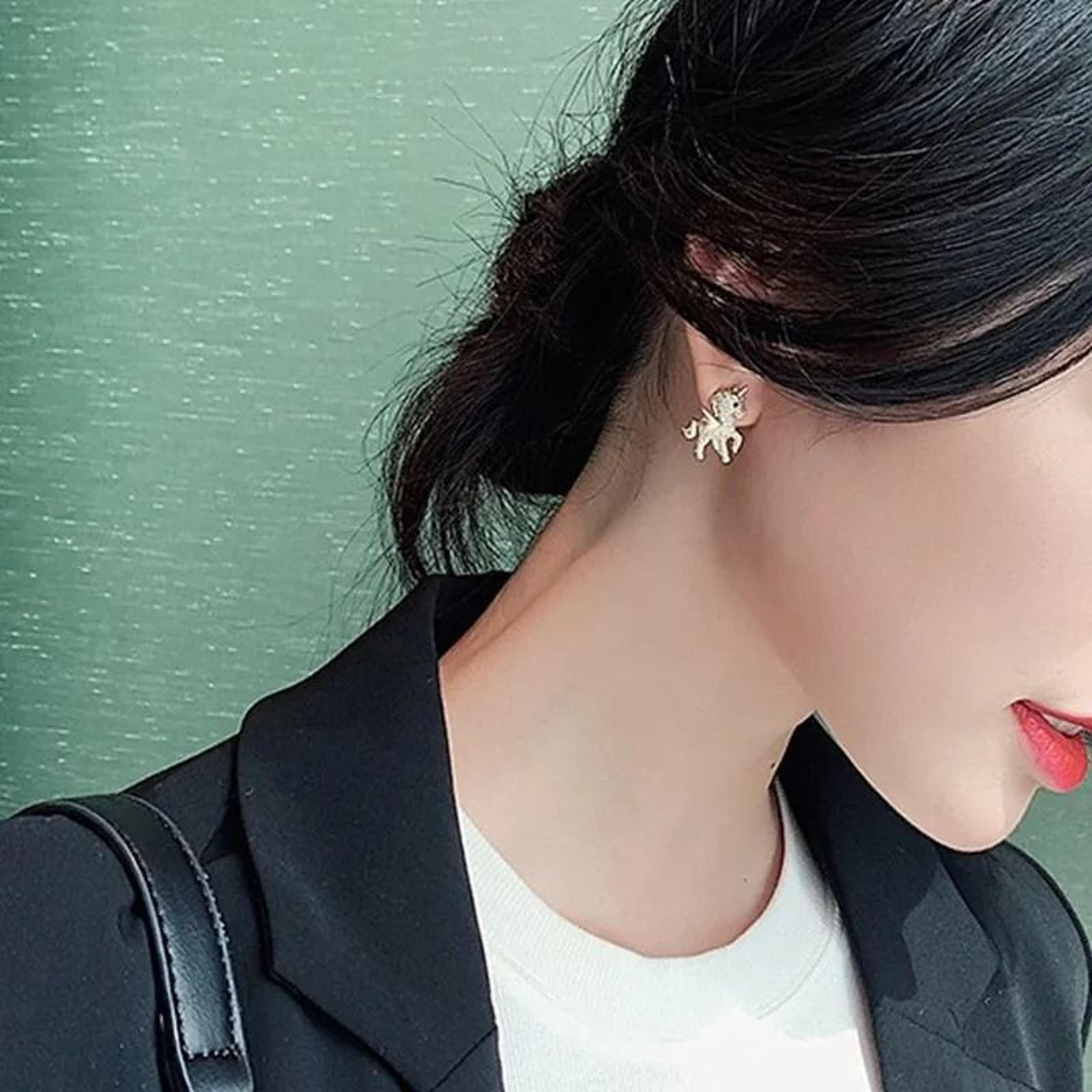 cute animal stud earrings for women with pearl and rhinestone accents