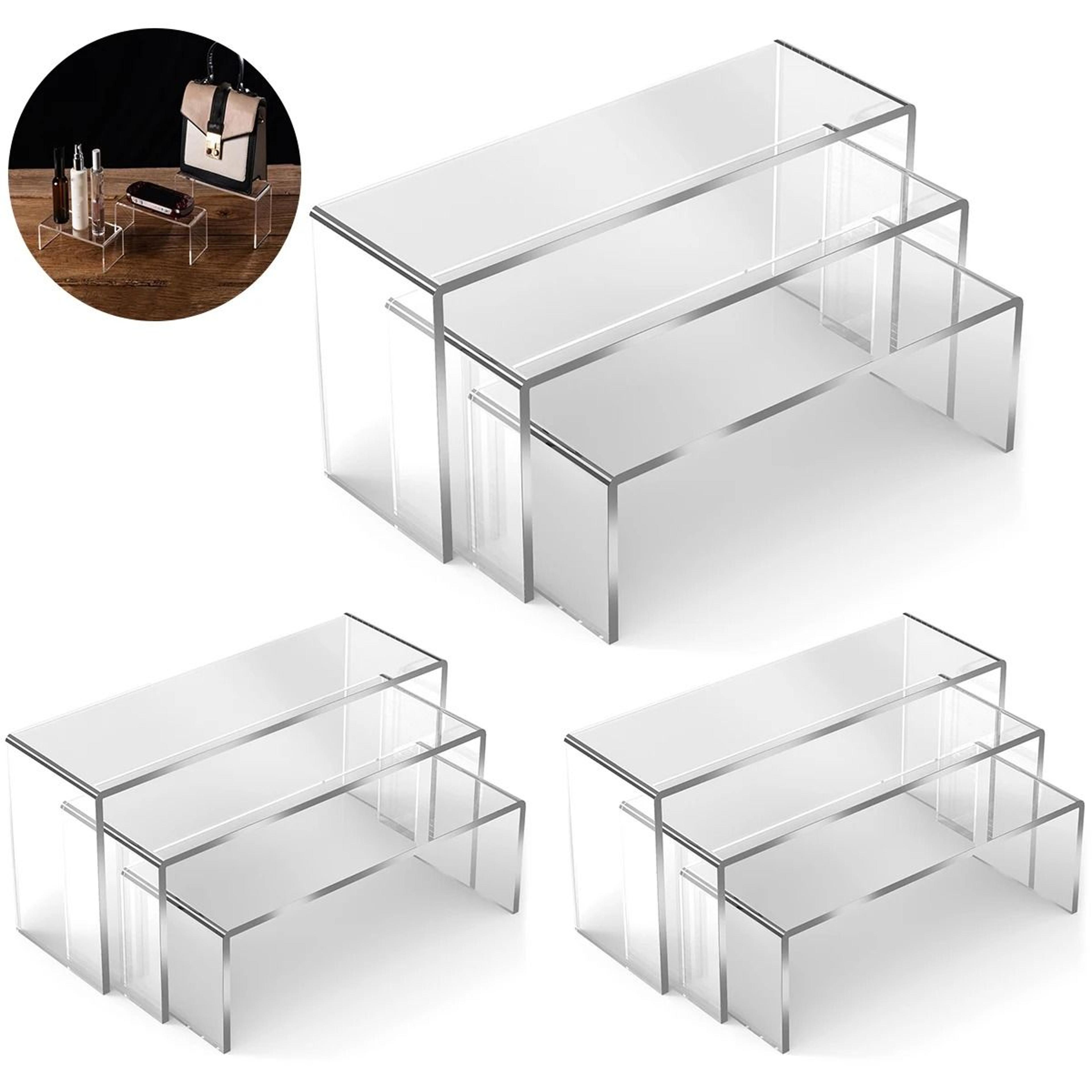 acrylic display stand set u shape storage shelf for dessert or jewelry