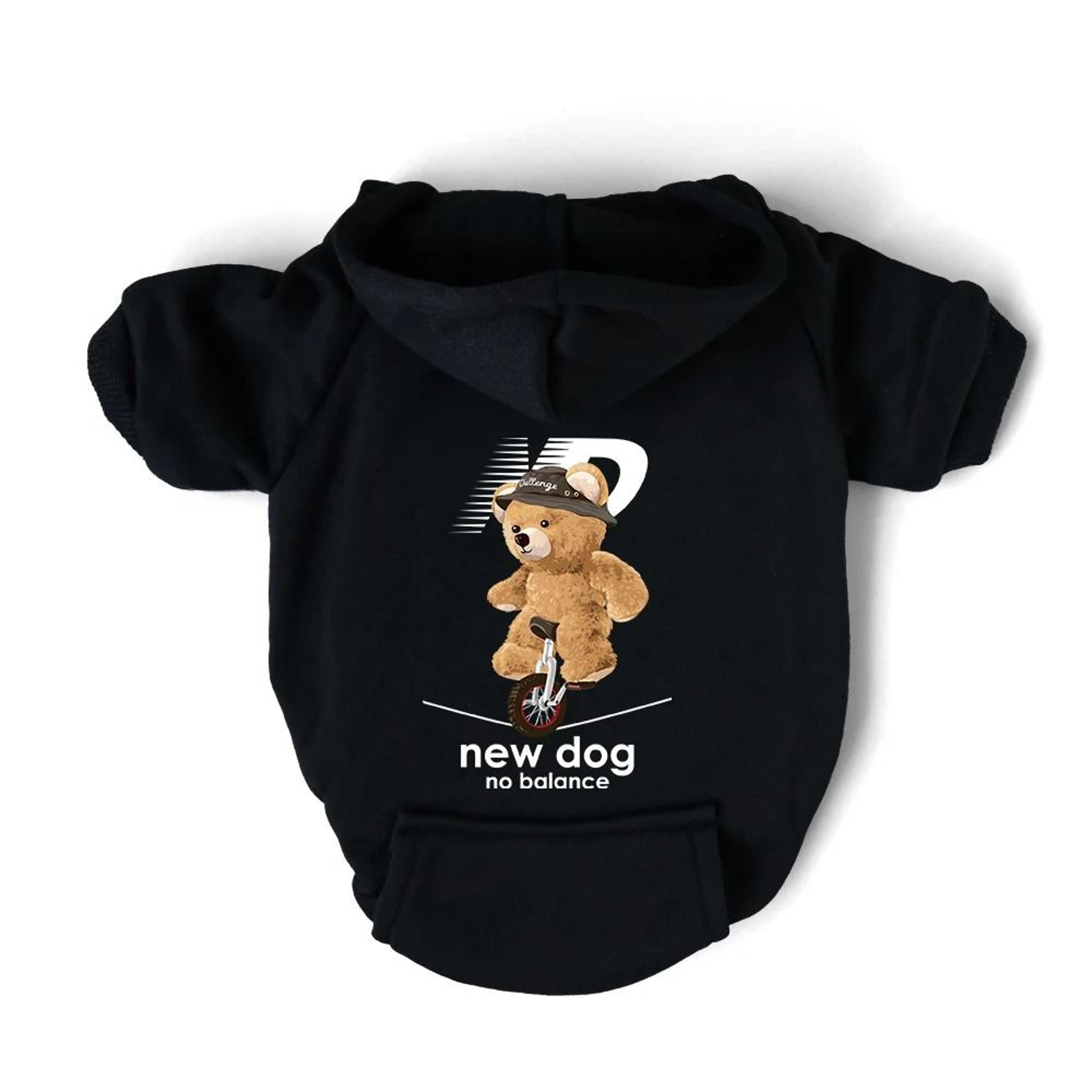 cozy bear fleece pet hoodie for autumn winter and spring