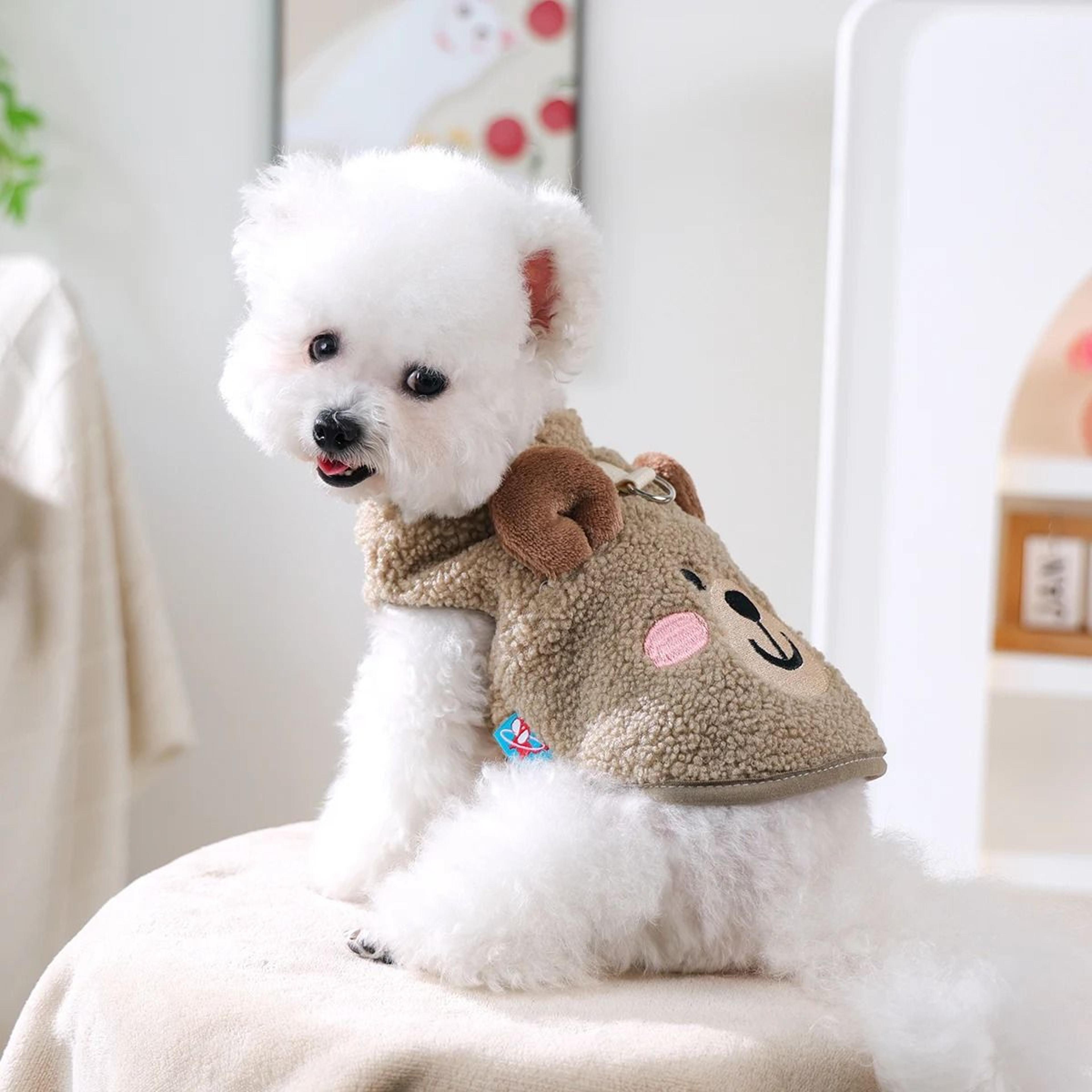 cozy lamb fleece bear vest for autumn and winter warmth