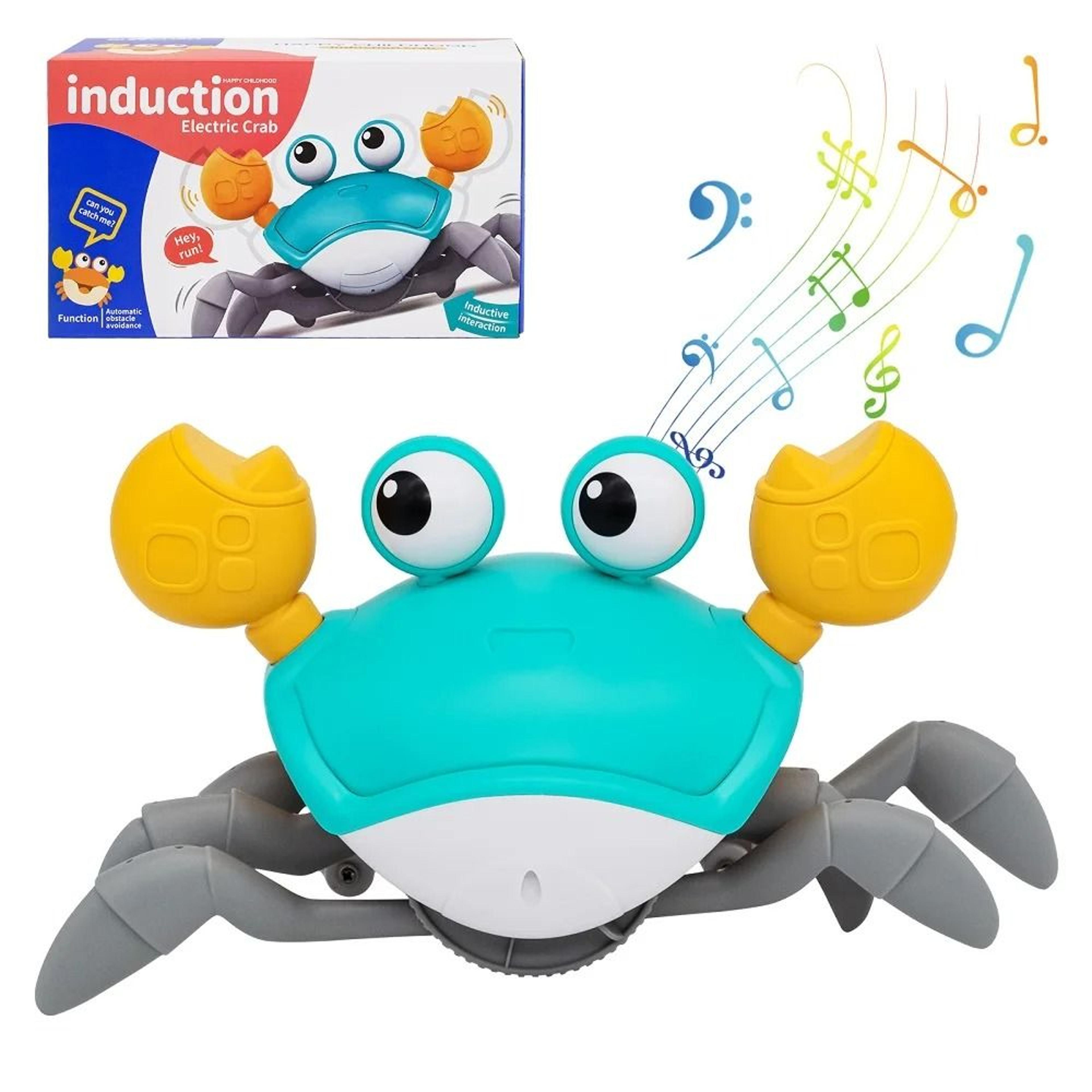 dancing crab run away toy for babies crawling interactive fun