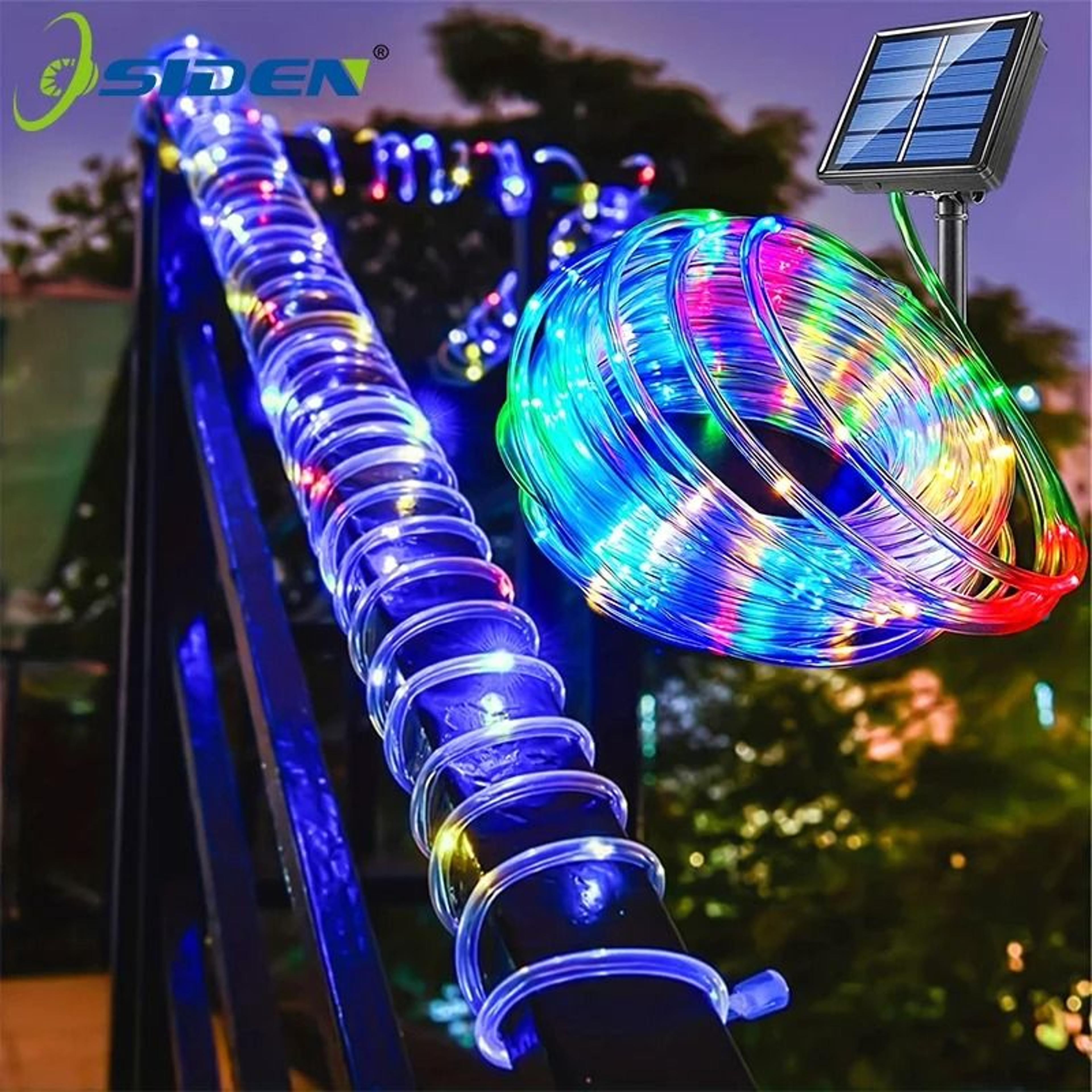 solar rope light for outdoor garden and holiday decoration