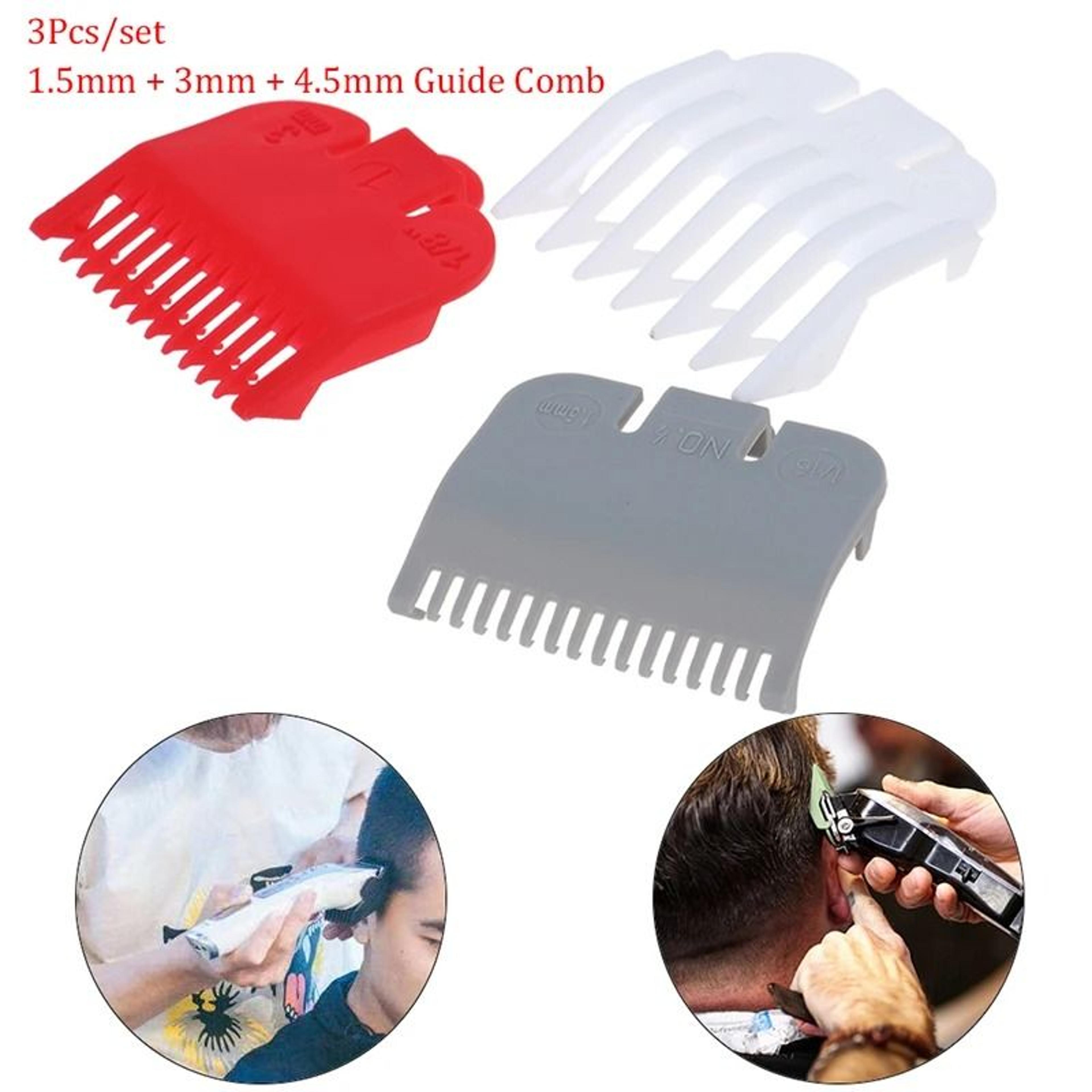 compact hair clipper guide comb trio