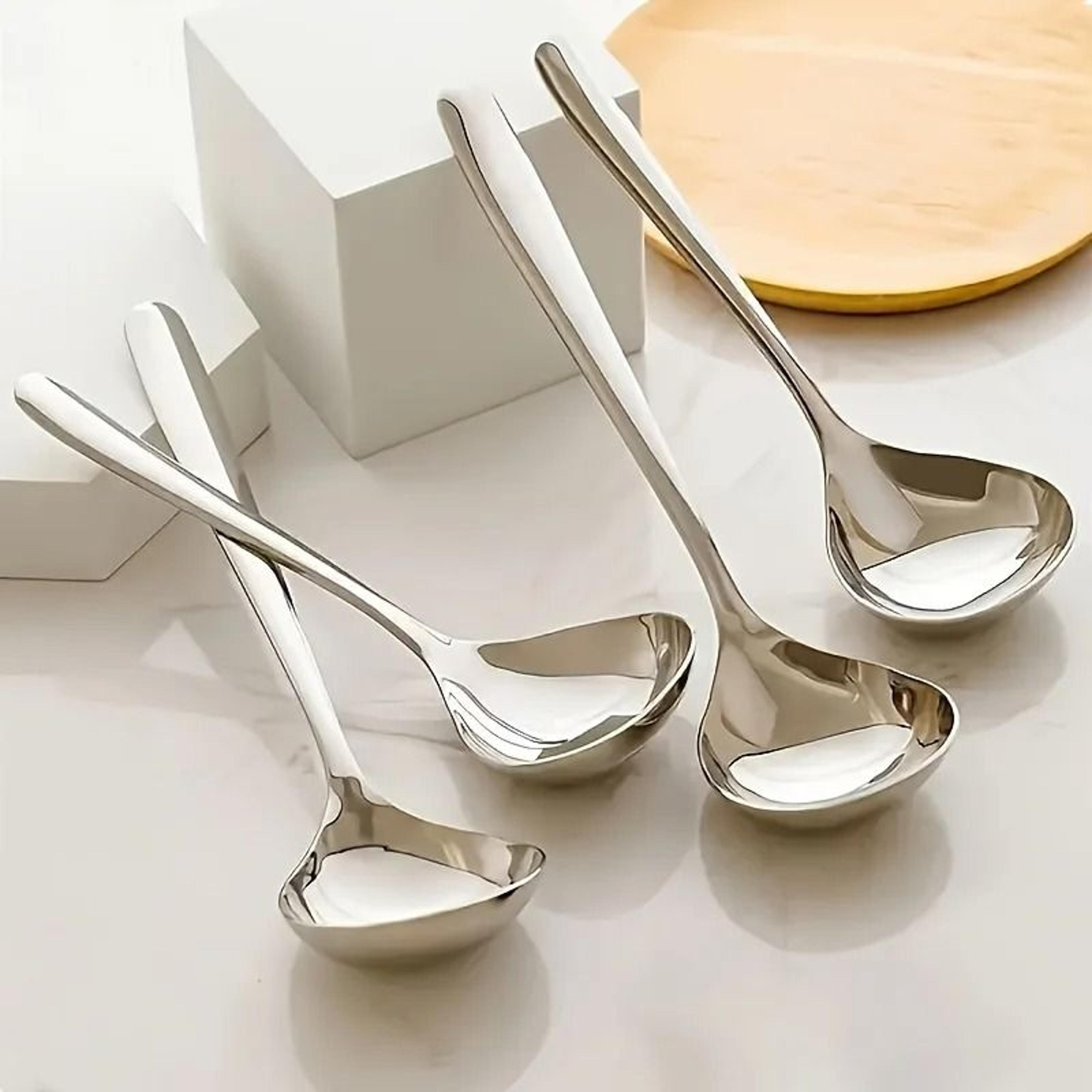 heavy duty stainless steel serving spoon set