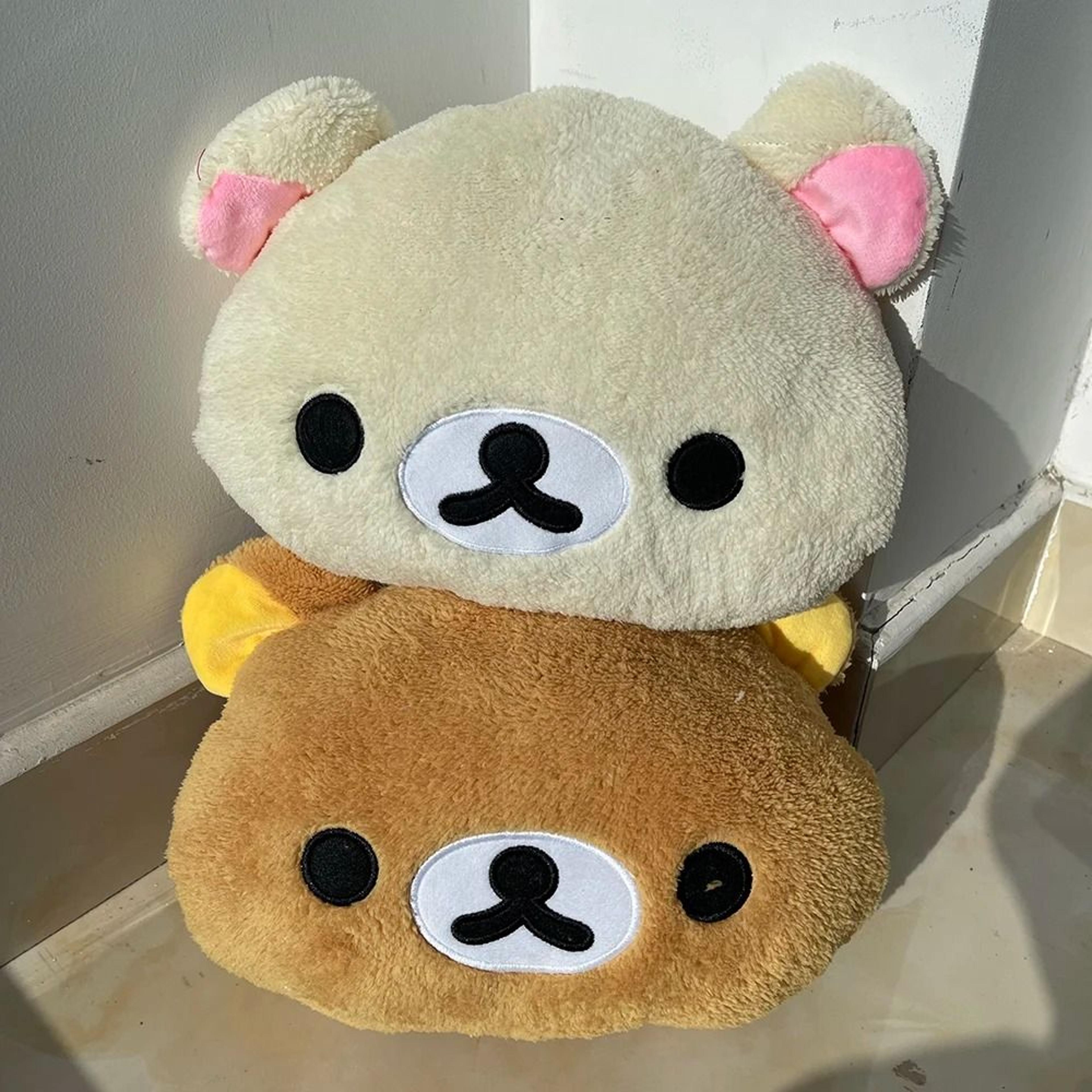 cute plush bear hand pillow soft warm stuffed cushion